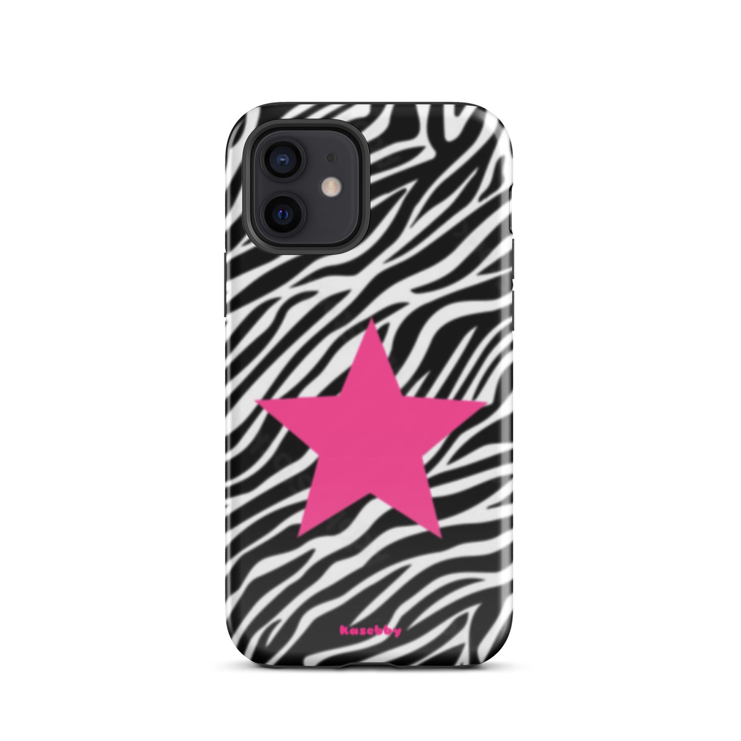 Zebra Print 2000s McBling Aesthetic Phone Case – Trendy Protective iPhone Cover