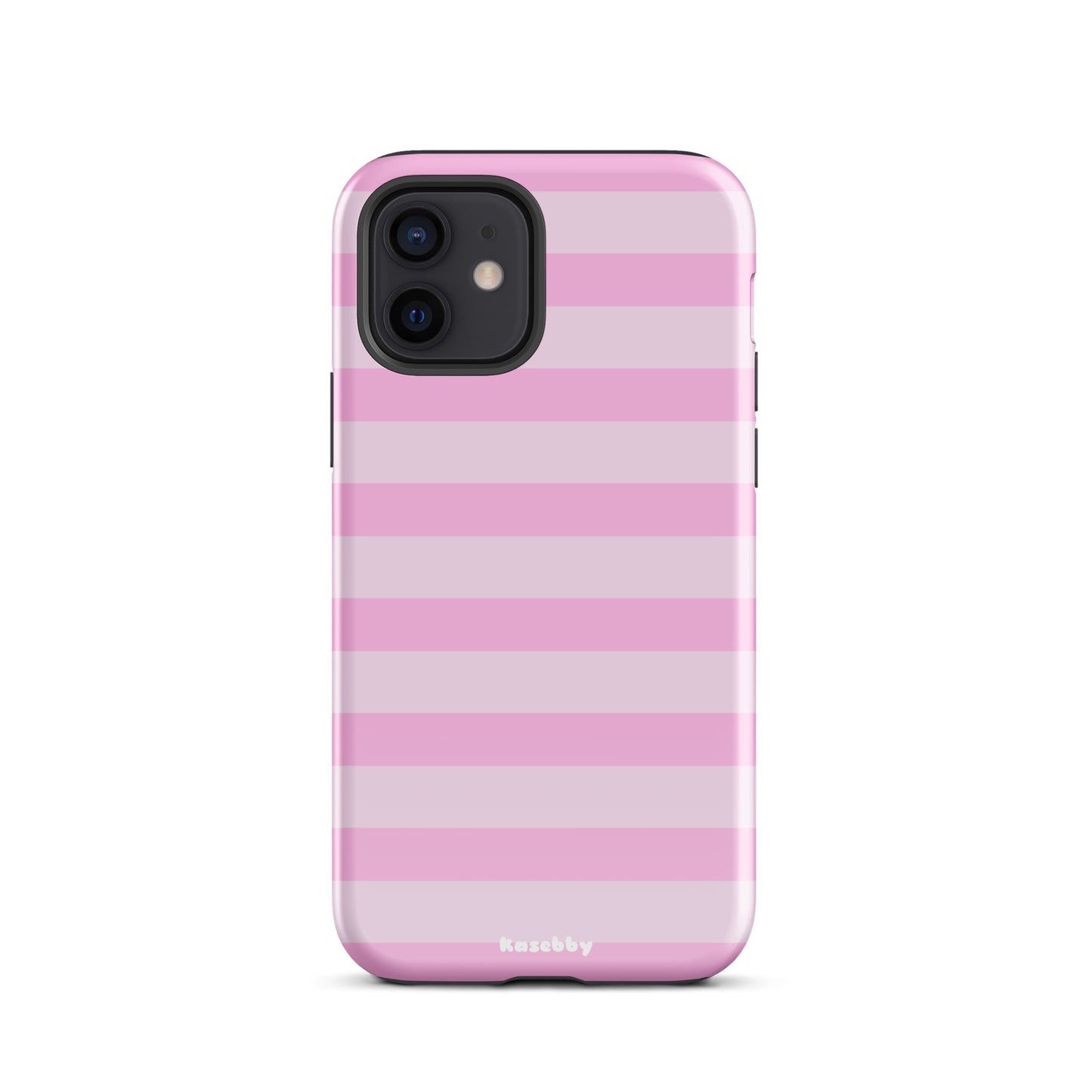 Pink Striped Phone Case - kasebby