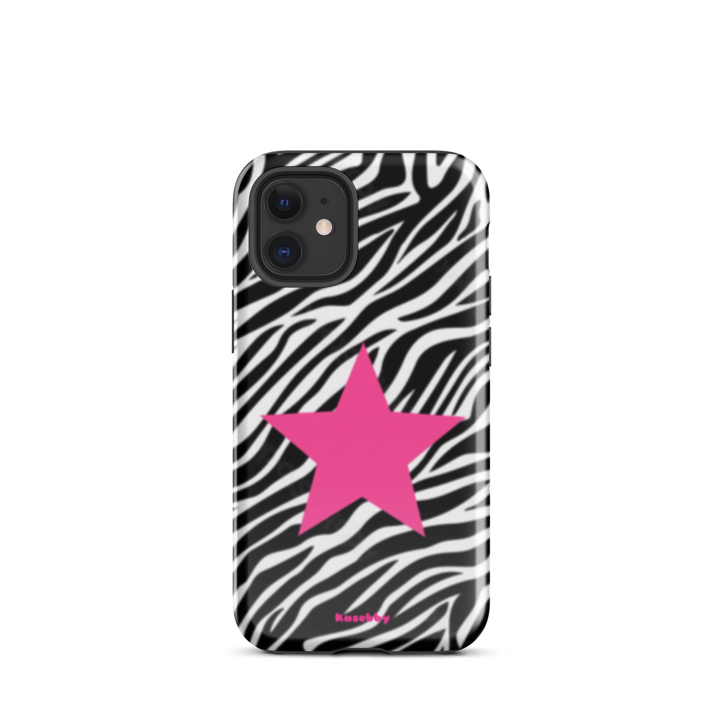 Zebra Print 2000s McBling Aesthetic Phone Case – Trendy Protective iPhone Cover
