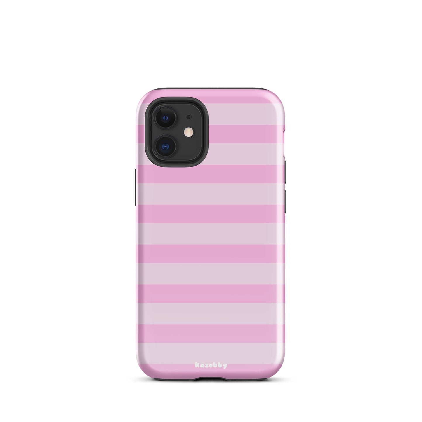 Pink Striped Phone Case - kasebby