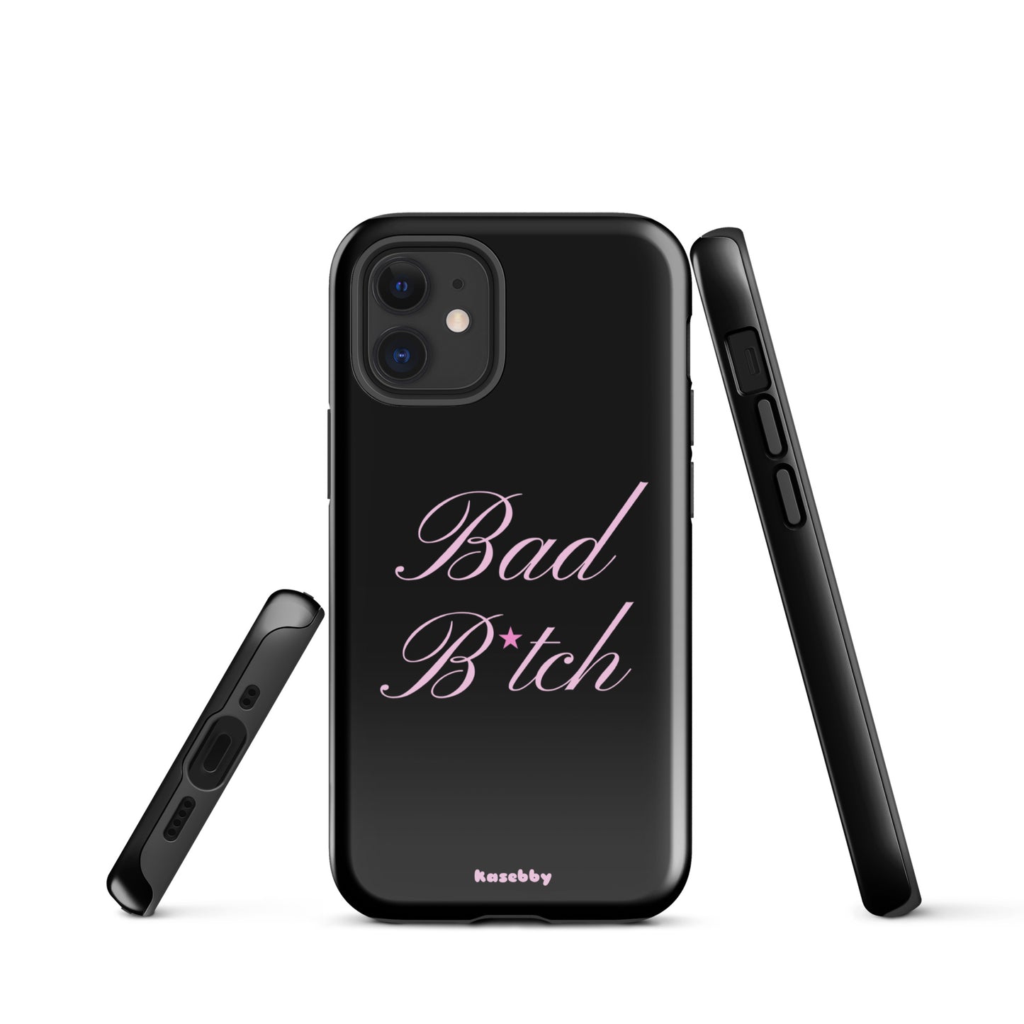 Pink and Black Baddie Phone Case - kasebby