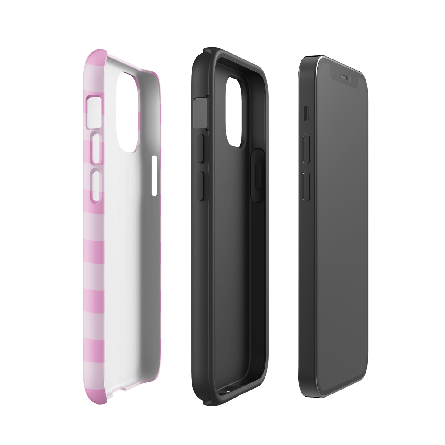 Pink Striped Phone Case - kasebby