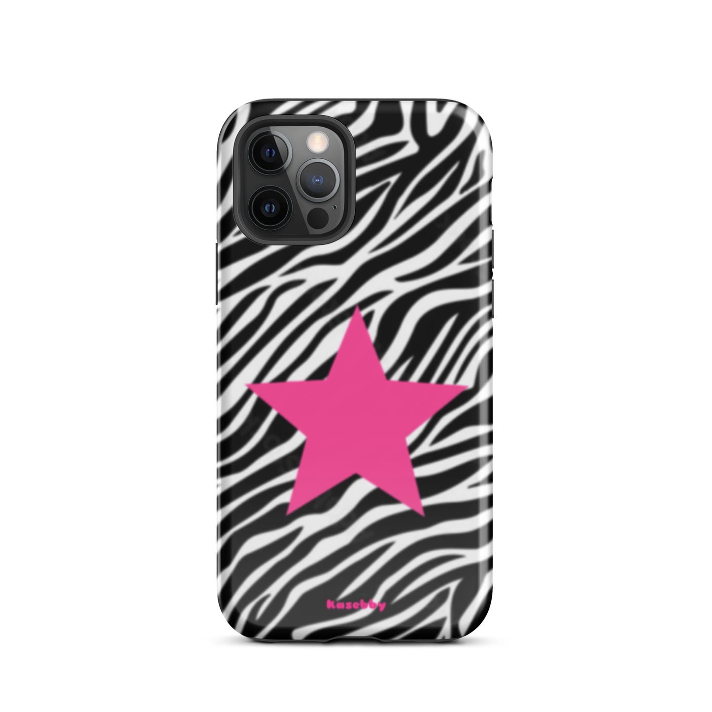 Zebra Print 2000s McBling Aesthetic Phone Case – Trendy Protective iPhone Cover