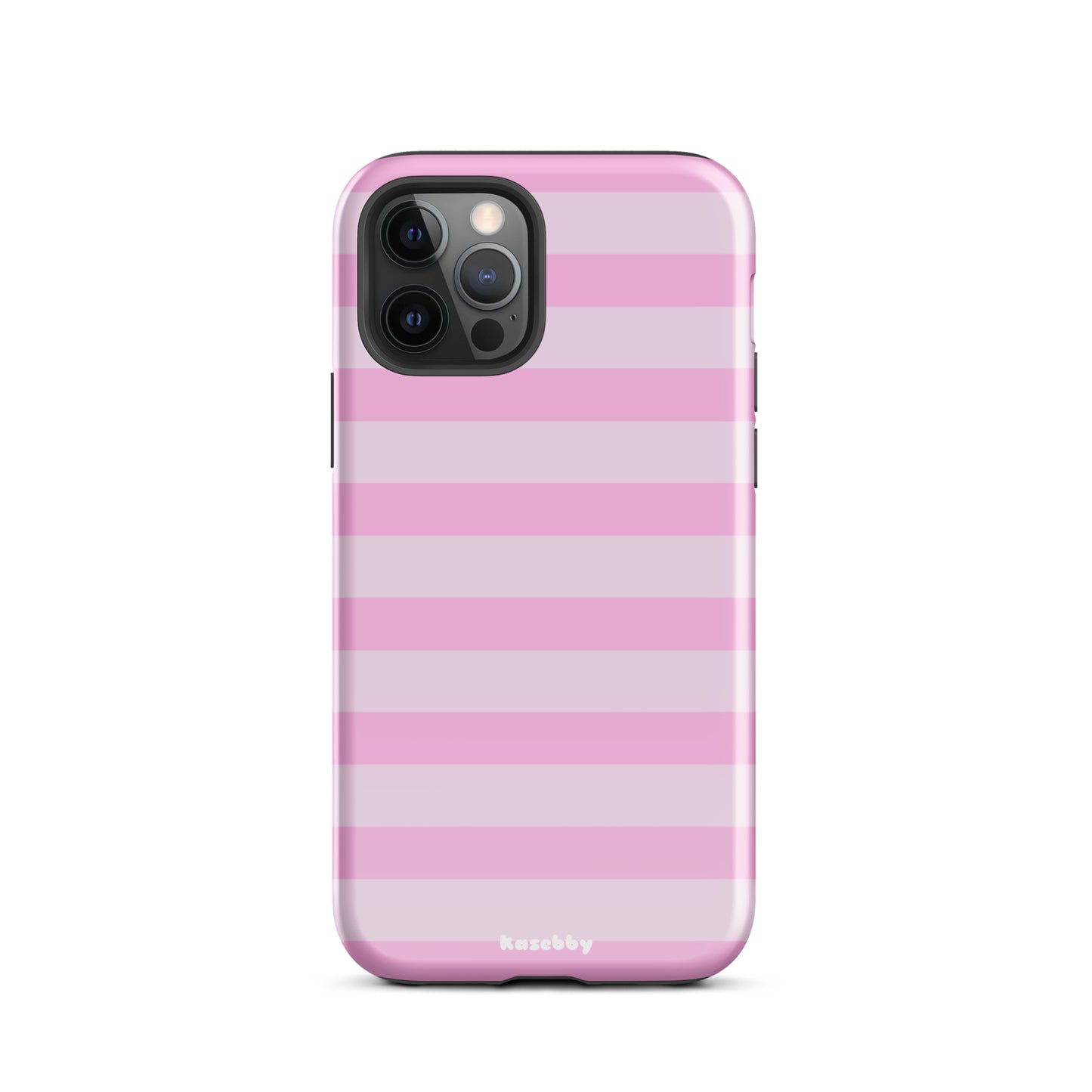 Pink Striped Phone Case - kasebby