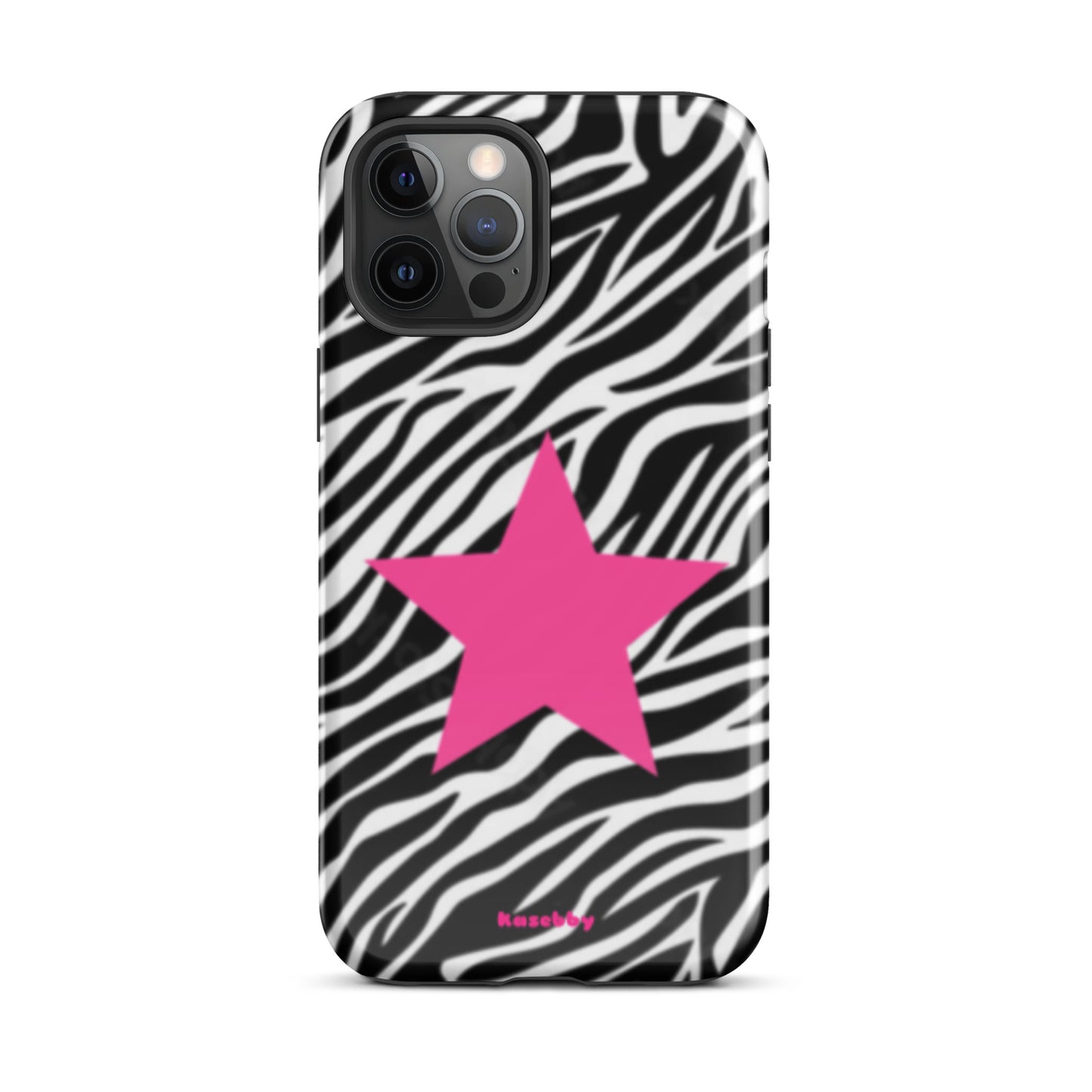 Zebra Print 2000s McBling Aesthetic Phone Case – Trendy Protective iPhone Cover