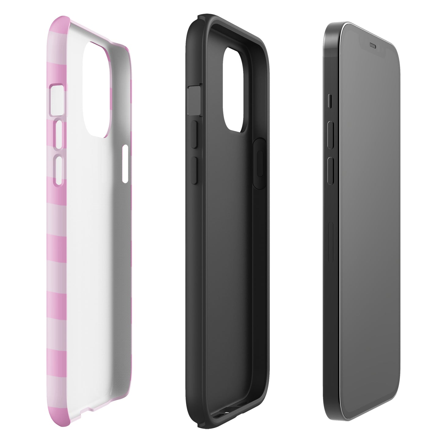 Pink Striped Phone Case - kasebby