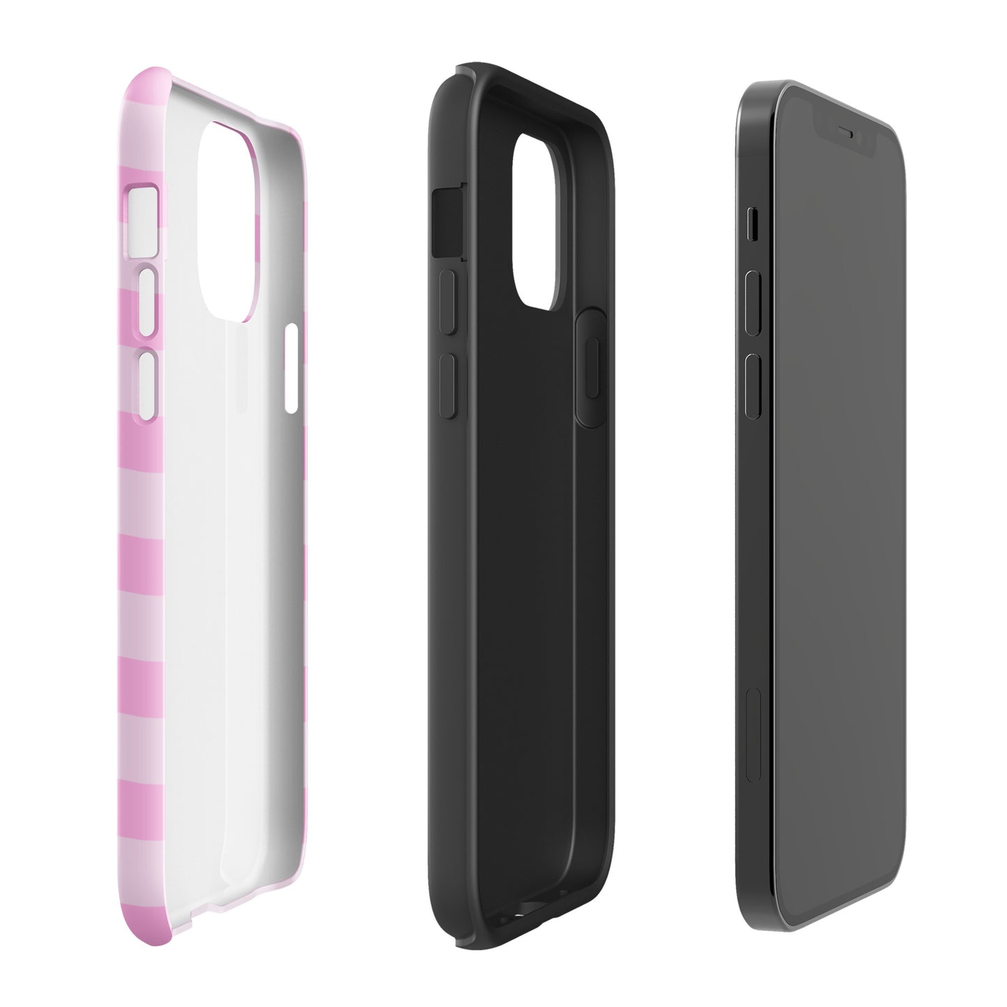 Pink Striped Phone Case - kasebby