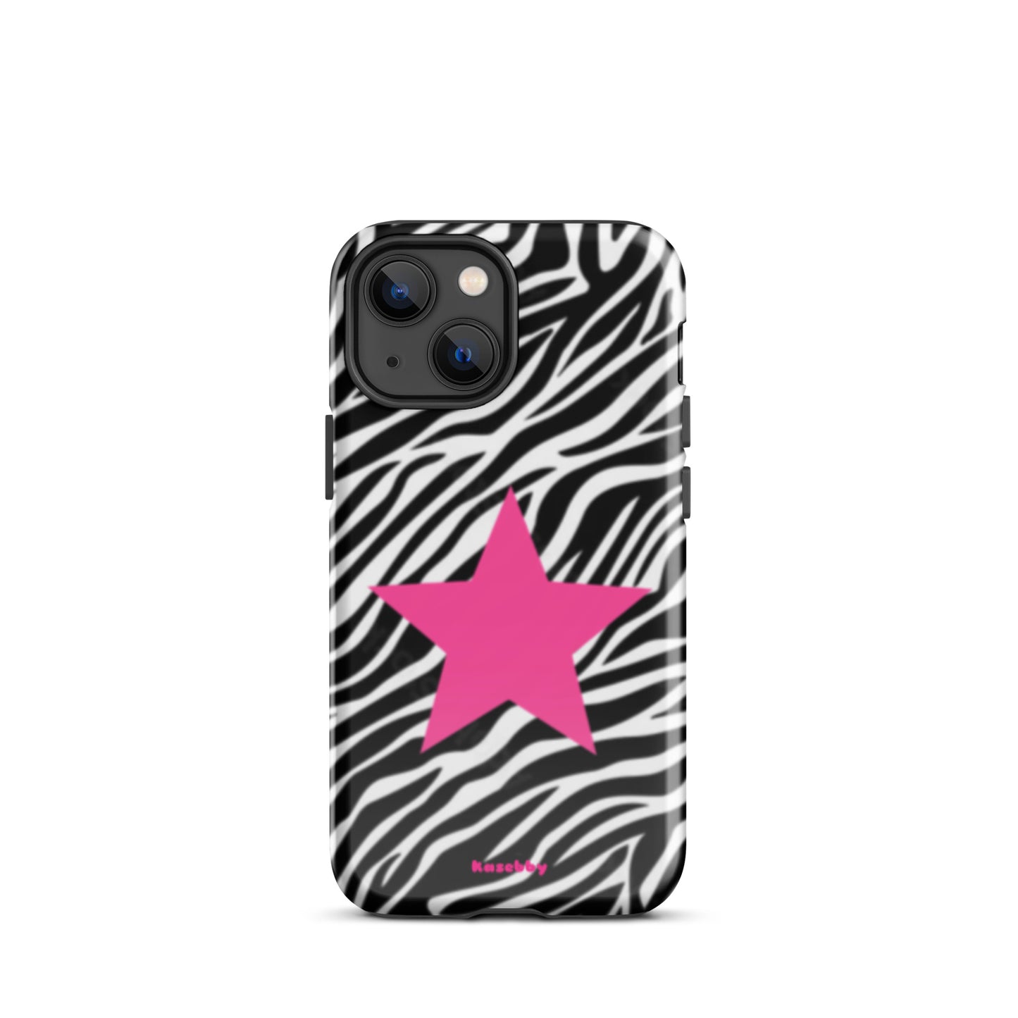 Zebra Print 2000s McBling Aesthetic Phone Case – Trendy Protective iPhone Cover