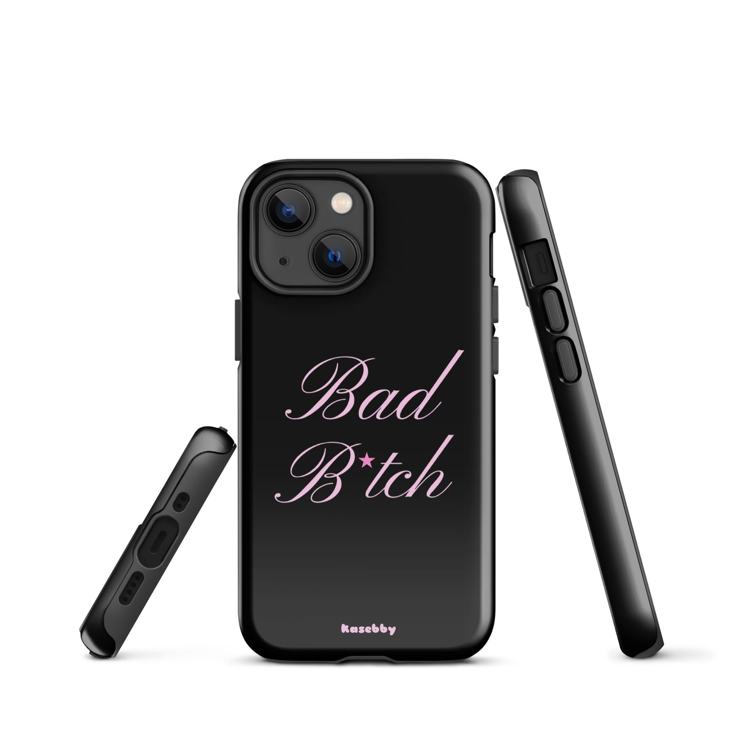 Pink and Black Baddie Phone Case - kasebby