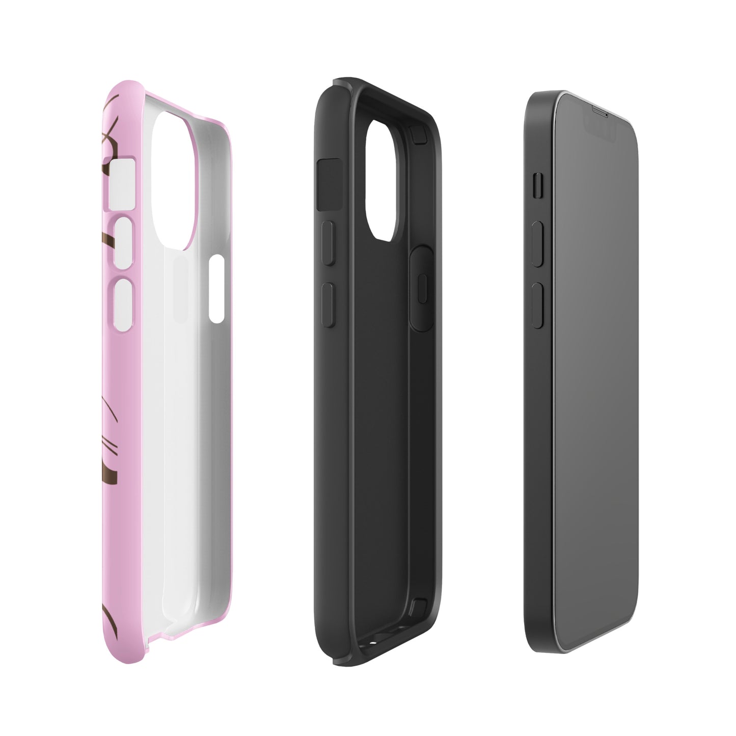 Pink and Brown Y2K Aesthetic Butterfly Swirl Phone Case - kasebby