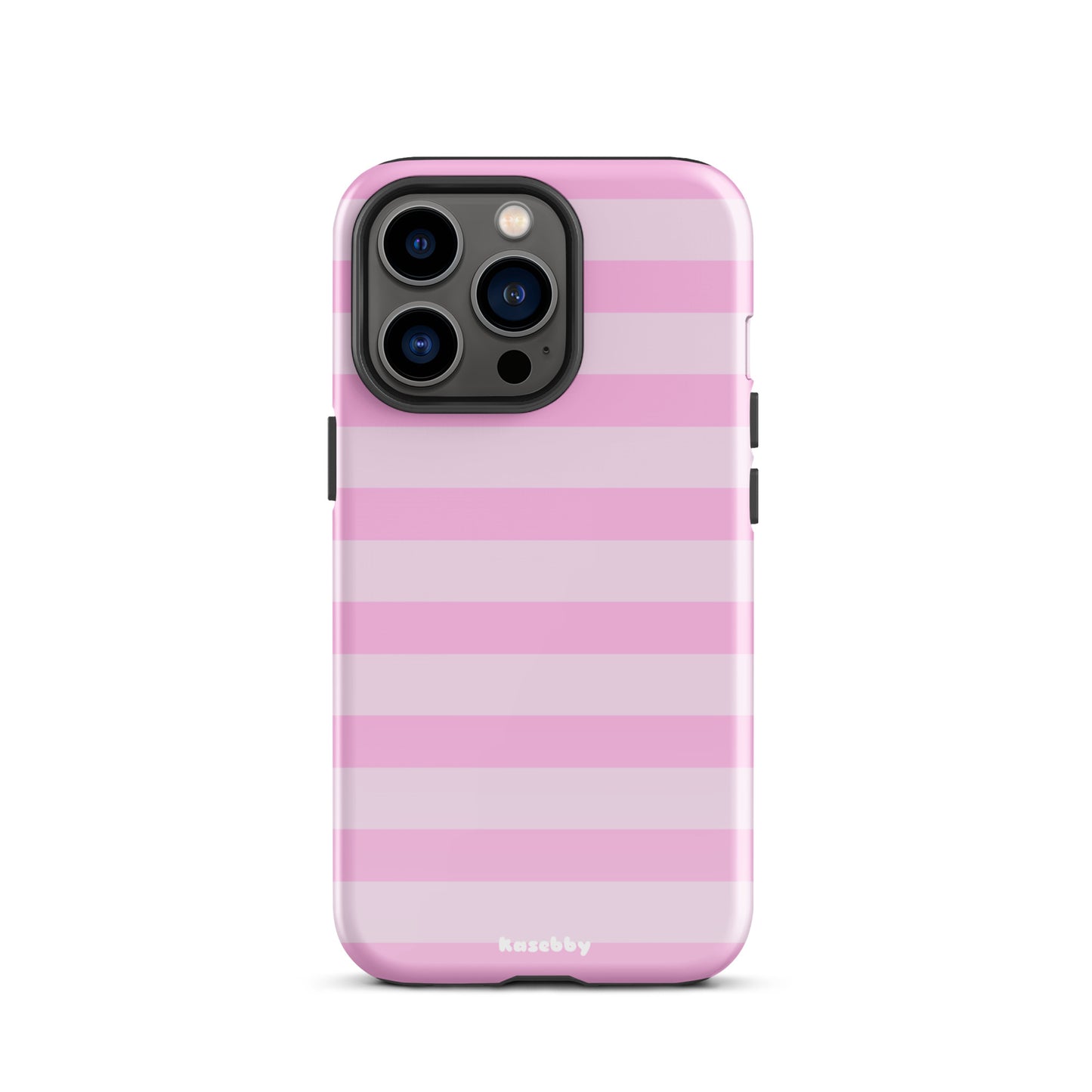 Pink Striped Phone Case - kasebby