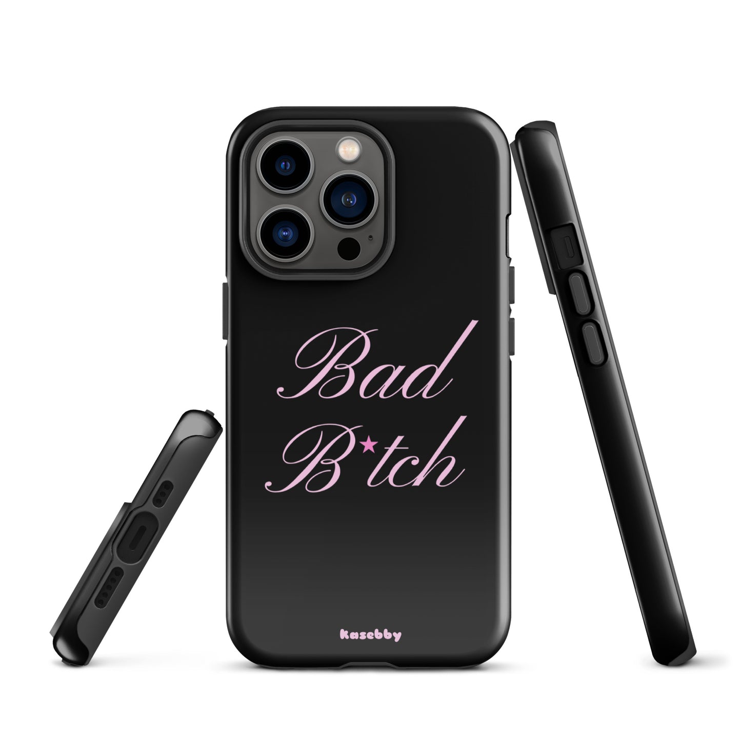 Pink and Black Baddie Phone Case - kasebby