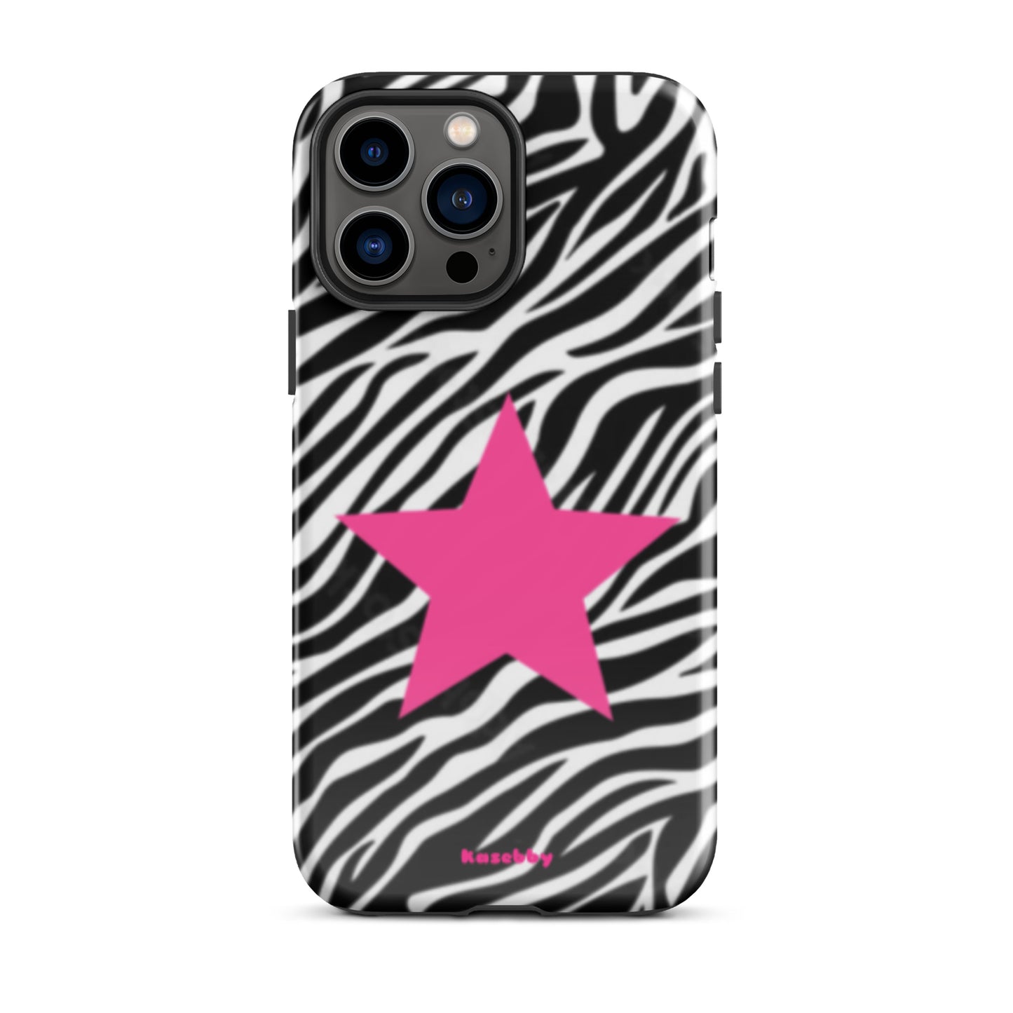 Zebra Print 2000s McBling Aesthetic Phone Case – Trendy Protective iPhone Cover