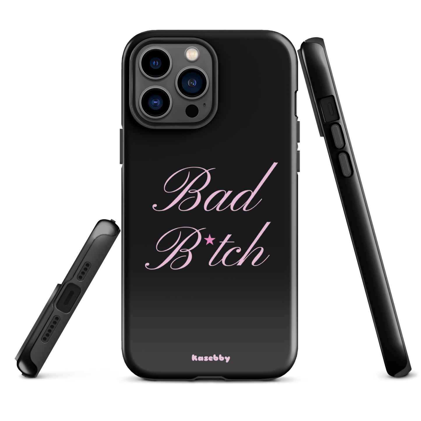 Pink and Black Baddie Phone Case - kasebby