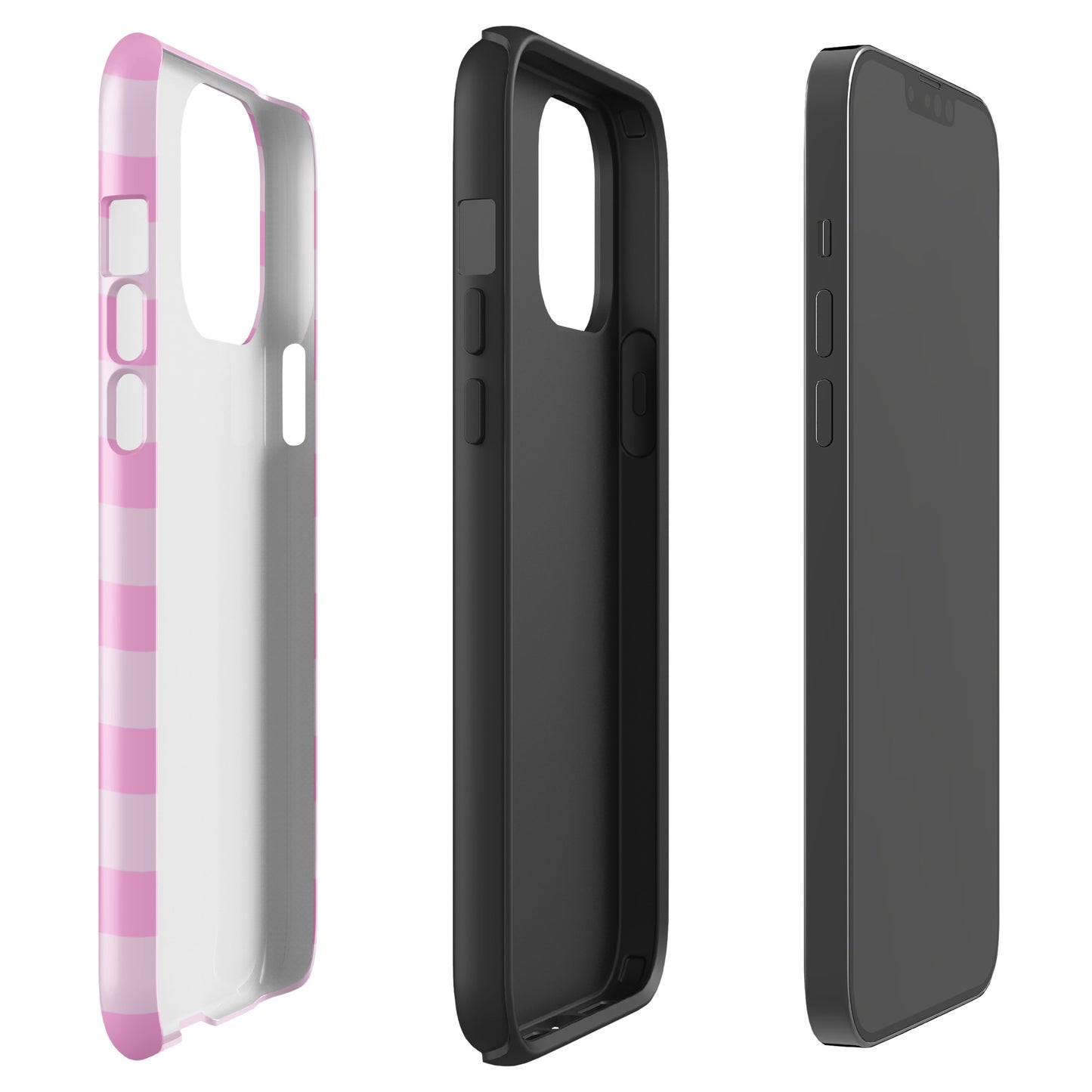 Pink Striped Phone Case - kasebby