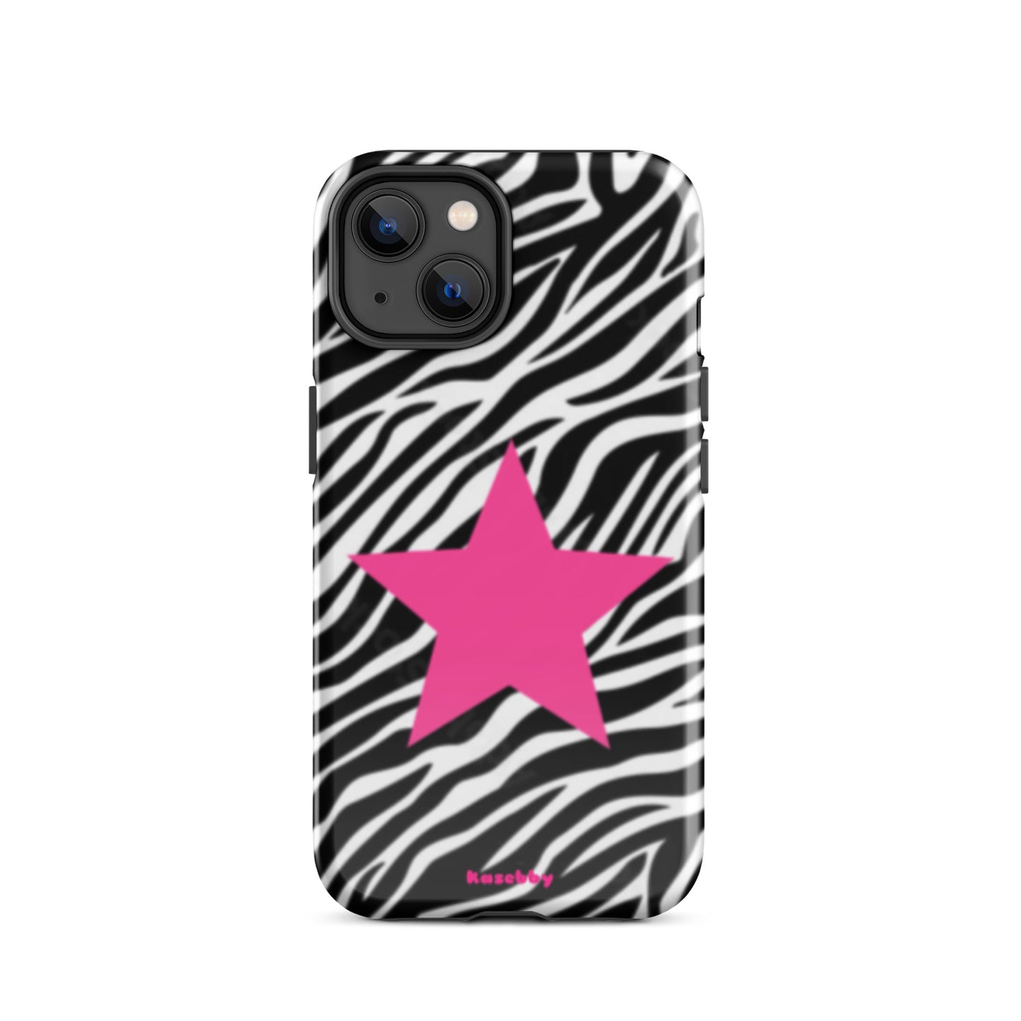 Zebra Print 2000s McBling Aesthetic Phone Case – Trendy Protective iPhone Cover