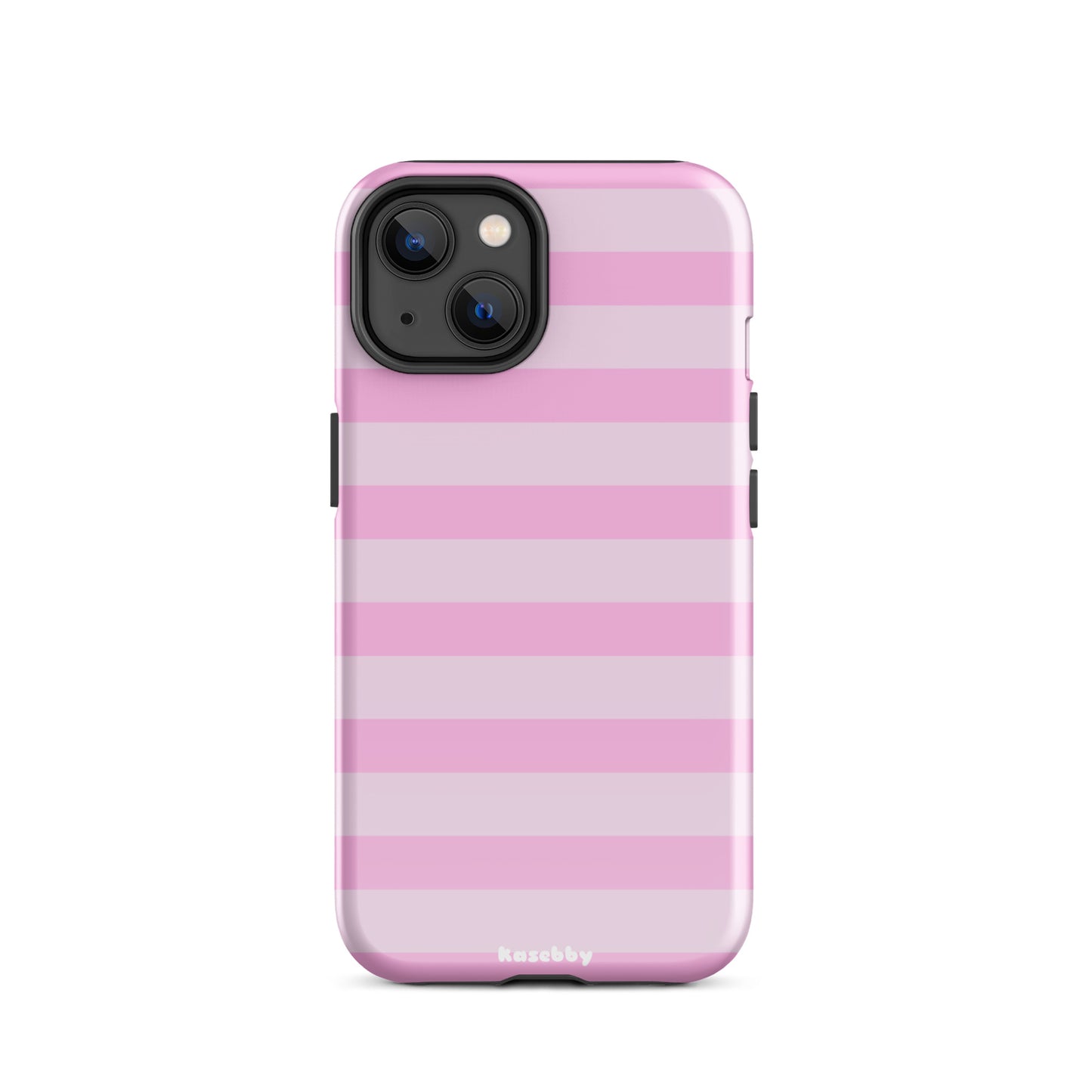 Pink Striped Phone Case - kasebby