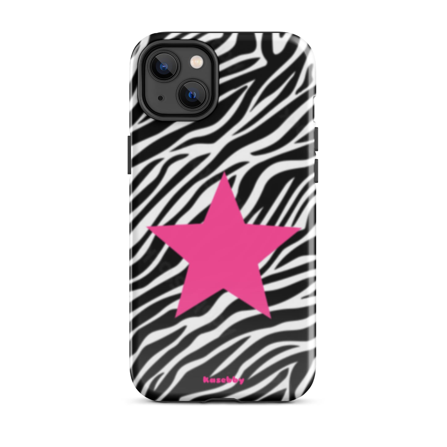 Zebra Print 2000s McBling Aesthetic Phone Case – Trendy Protective iPhone Cover