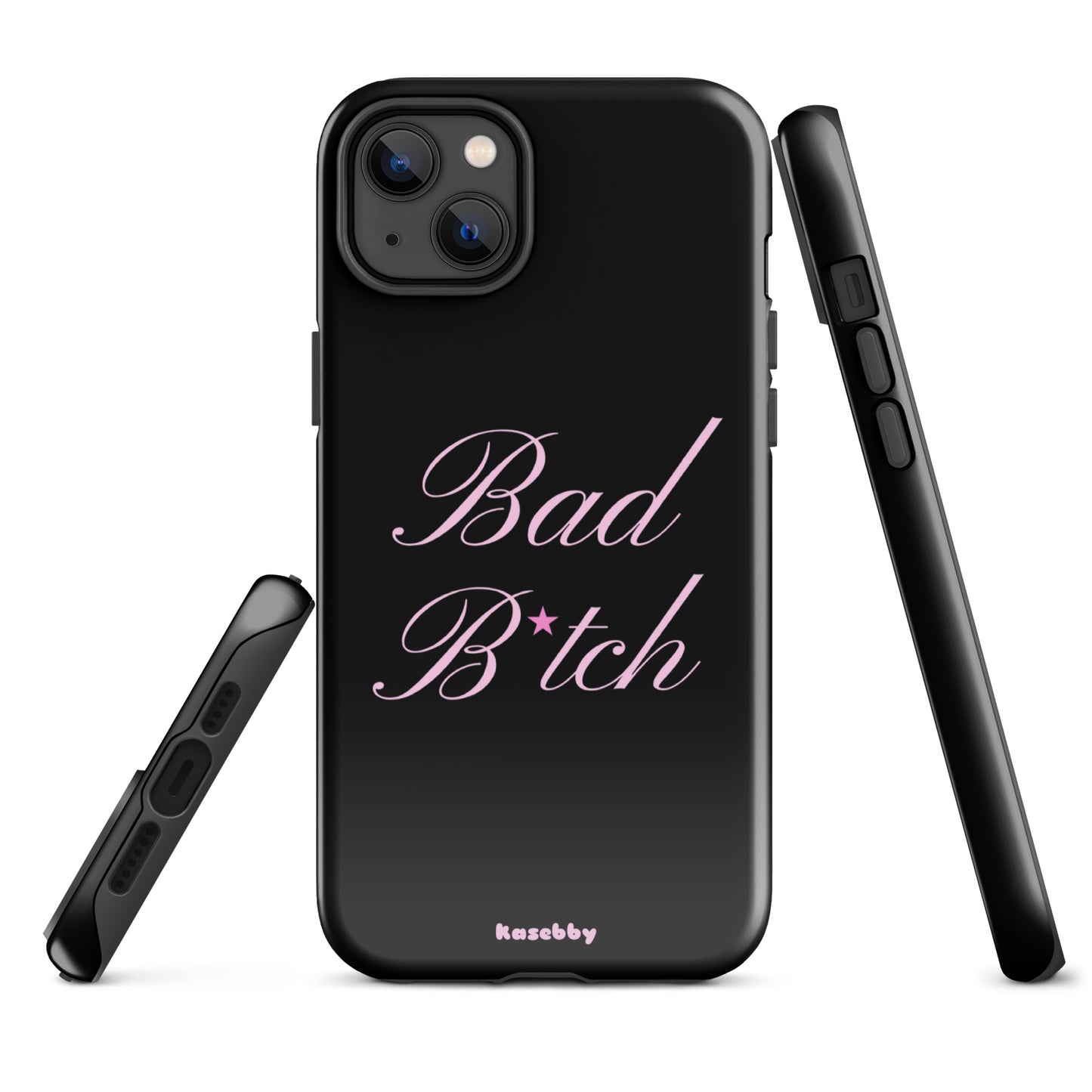 Pink and Black Baddie Phone Case - kasebby