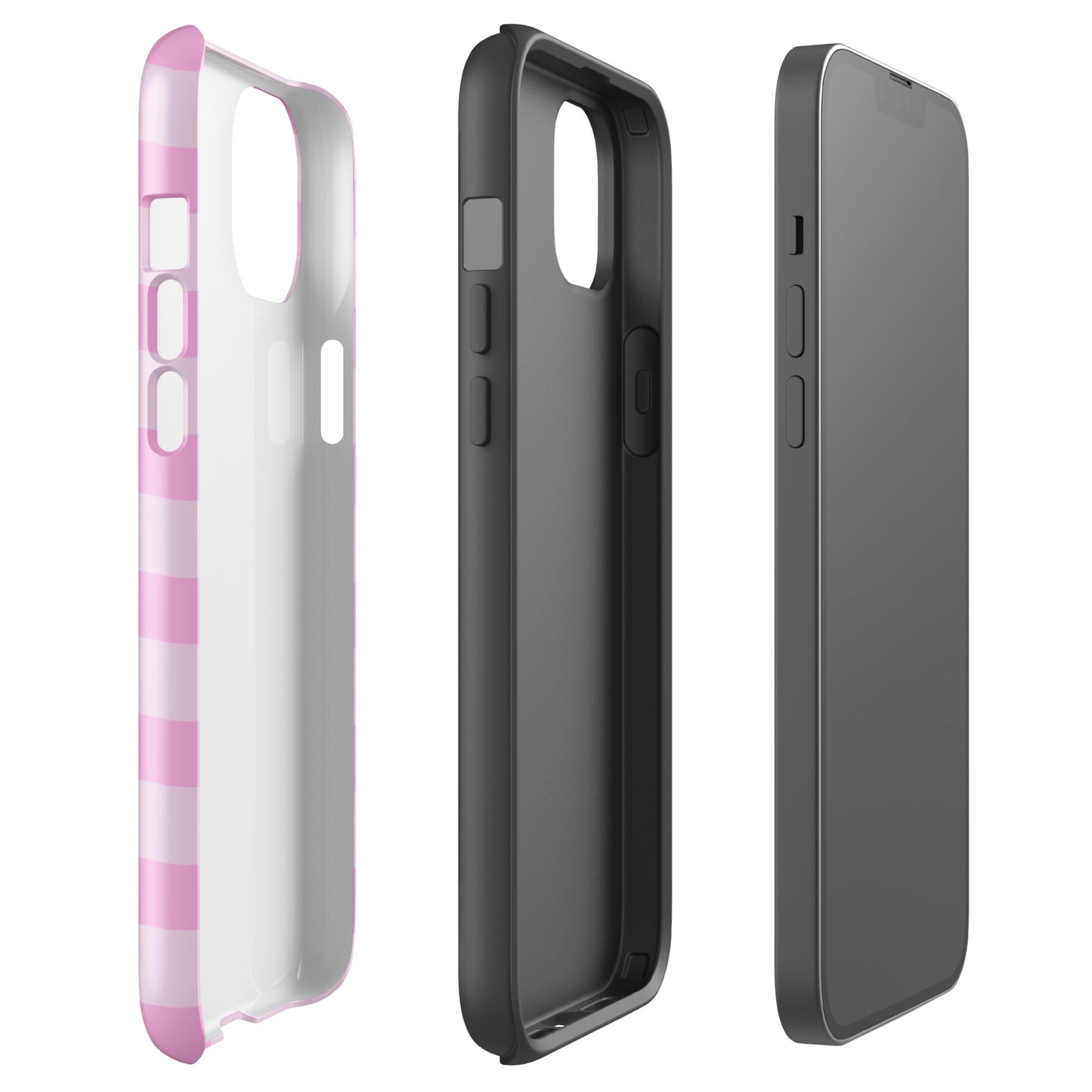 Pink Striped Phone Case - kasebby