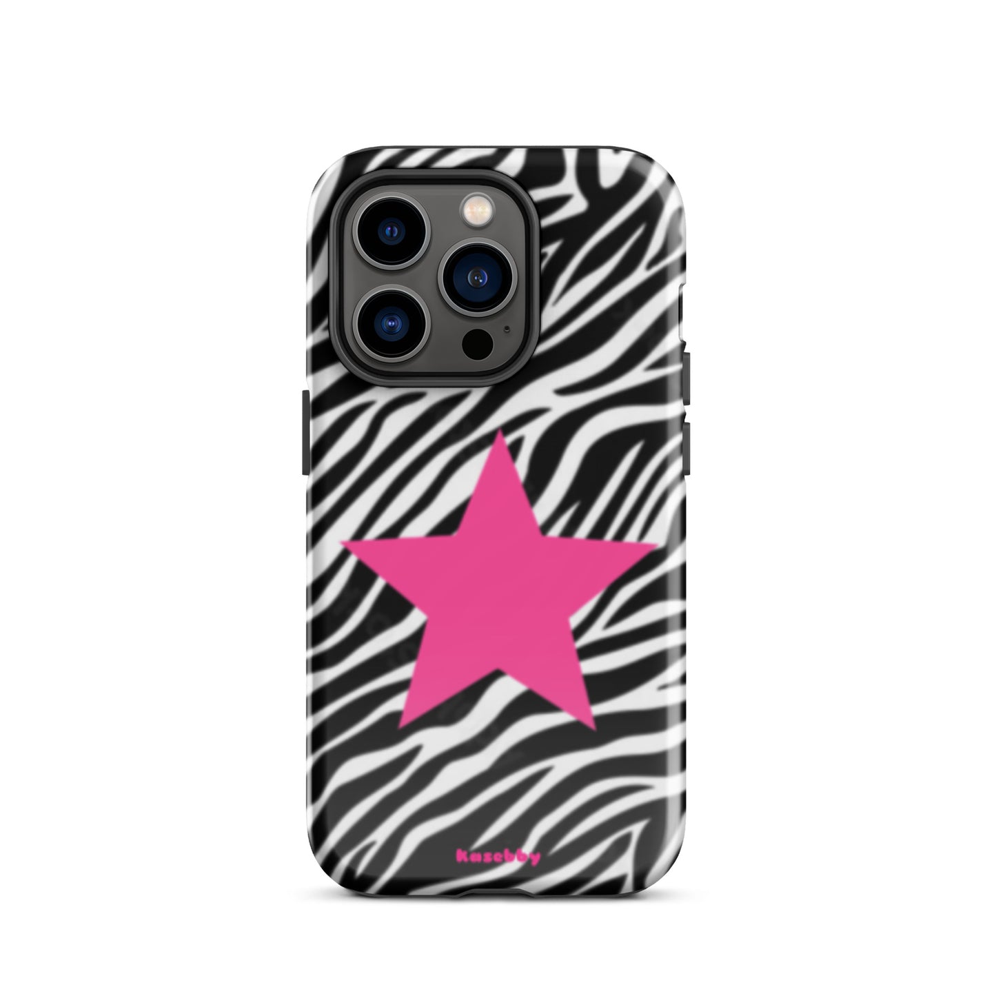Zebra Print 2000s McBling Aesthetic Phone Case – Trendy Protective iPhone Cover
