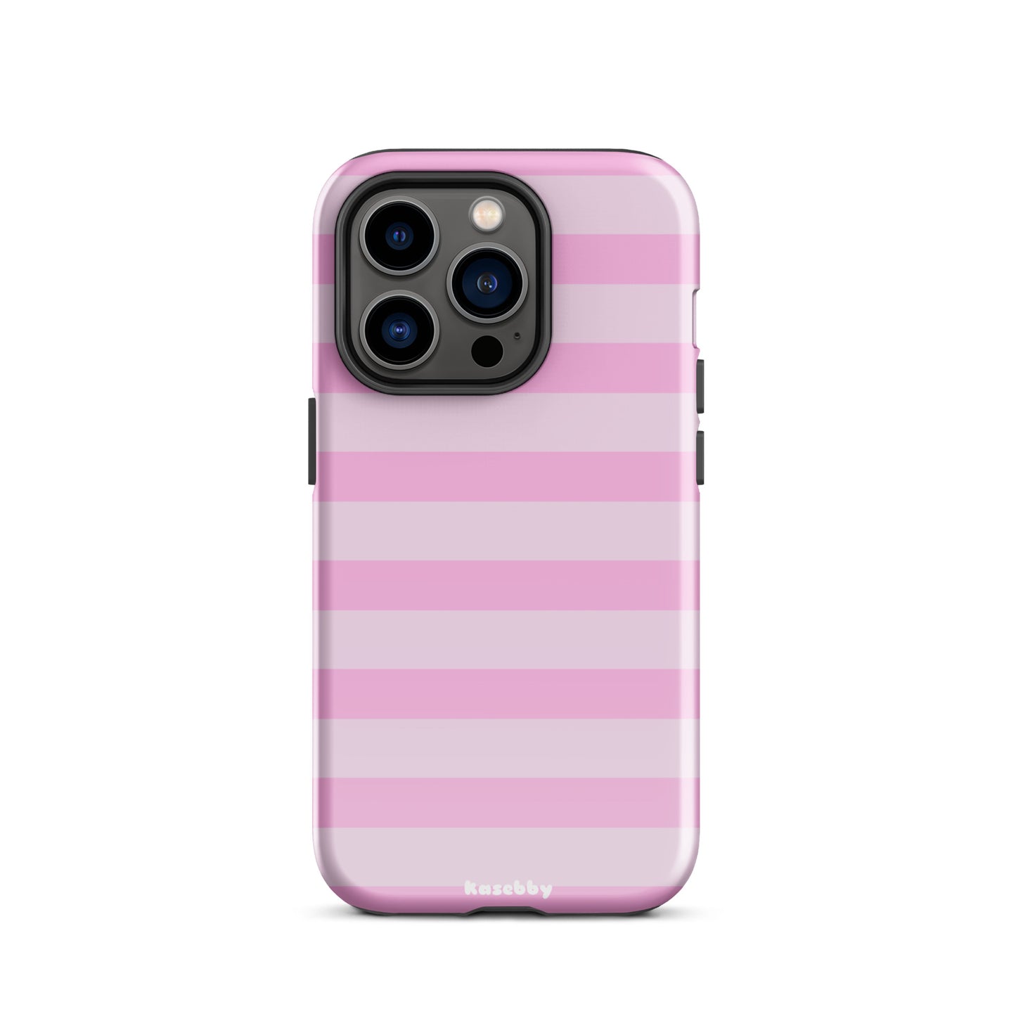 Pink Striped Phone Case - kasebby