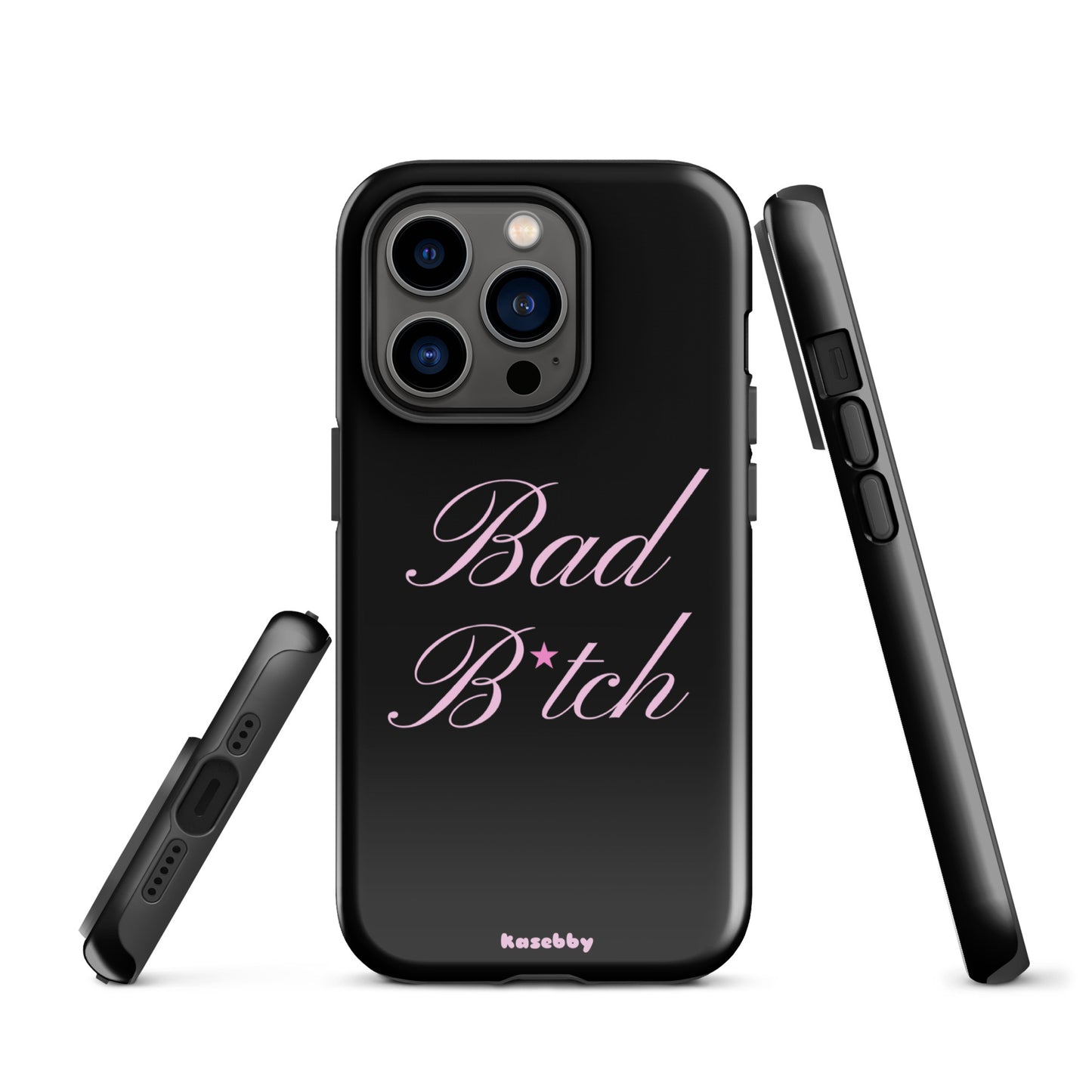 Pink and Black Baddie Phone Case - kasebby