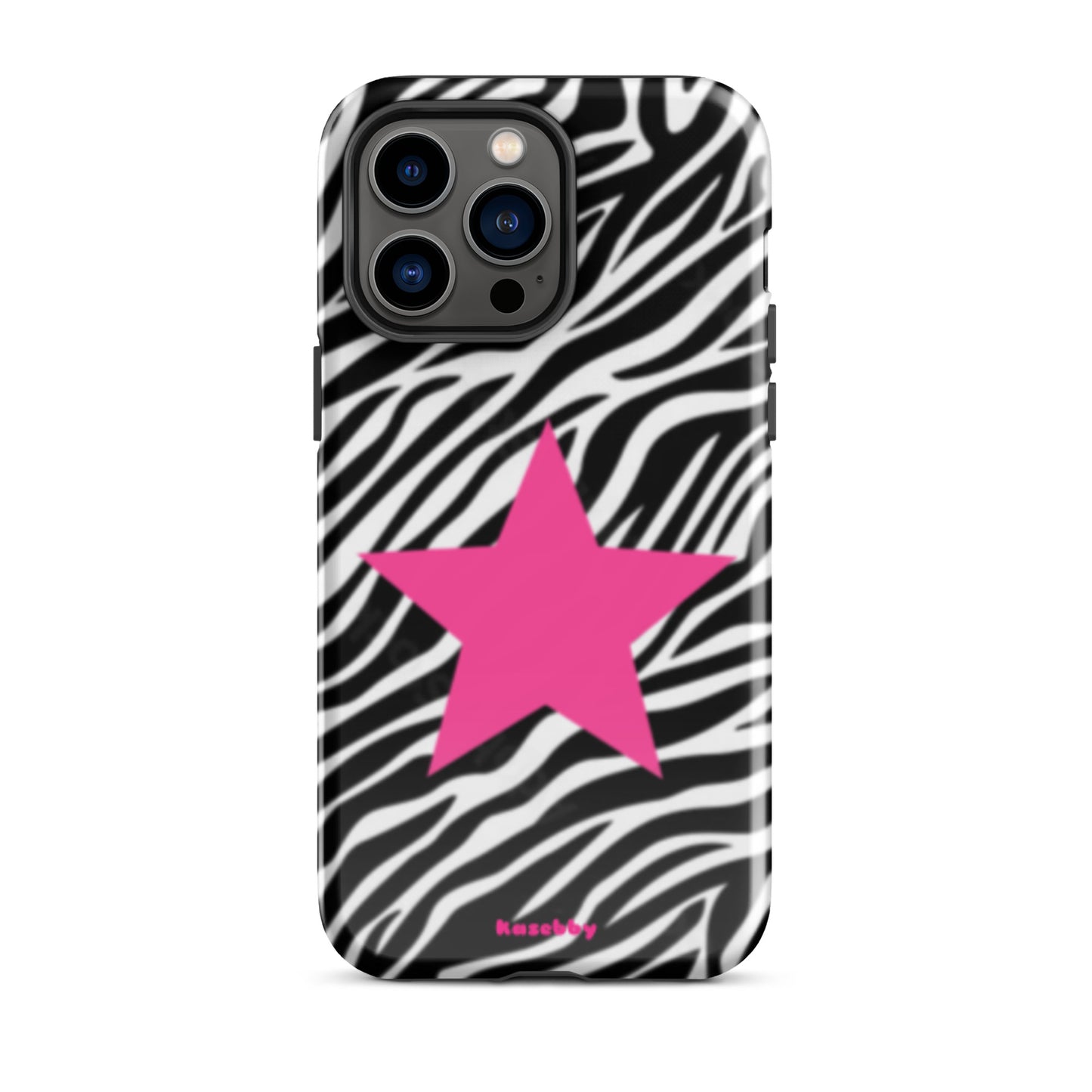 Zebra Print 2000s McBling Aesthetic Phone Case – Trendy Protective iPhone Cover