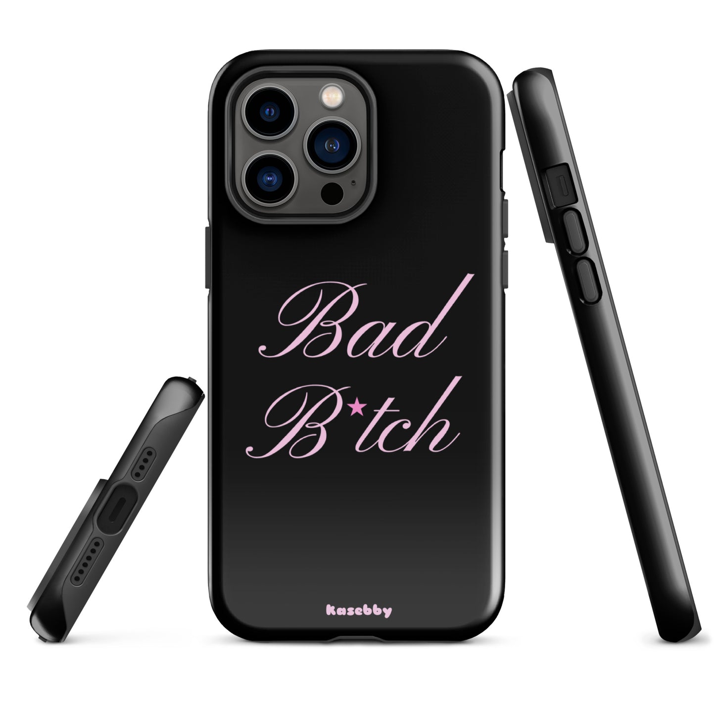Pink and Black Baddie Phone Case - kasebby