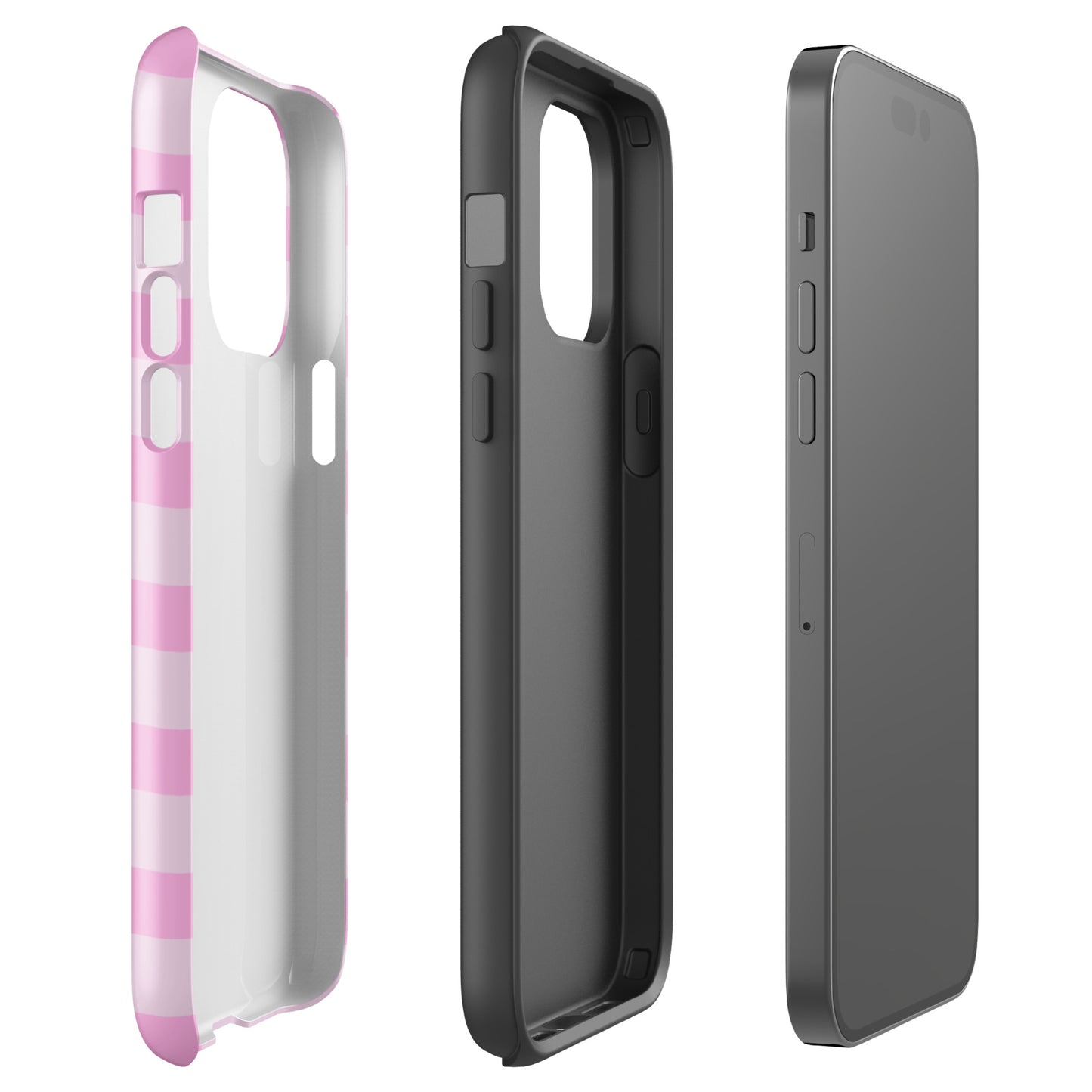 Pink Striped Phone Case - kasebby