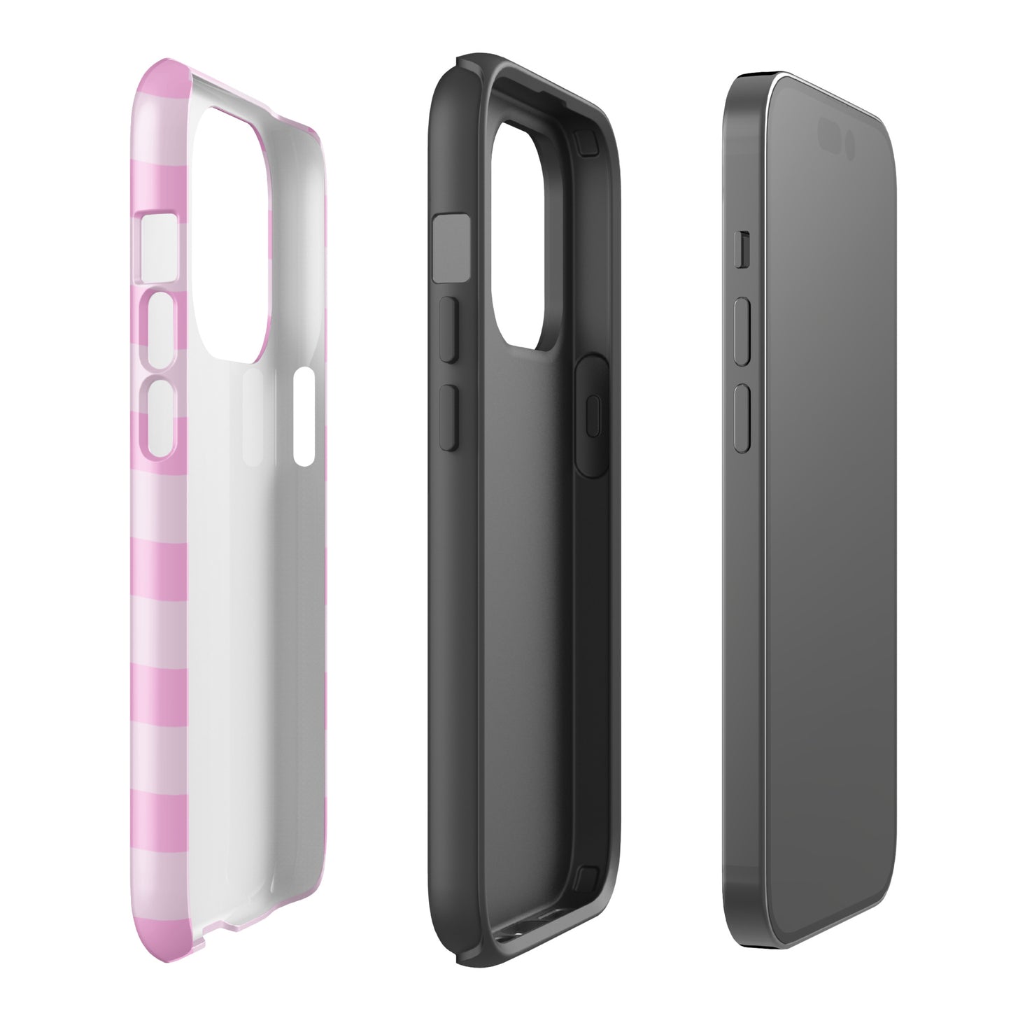 Pink Striped Phone Case - kasebby