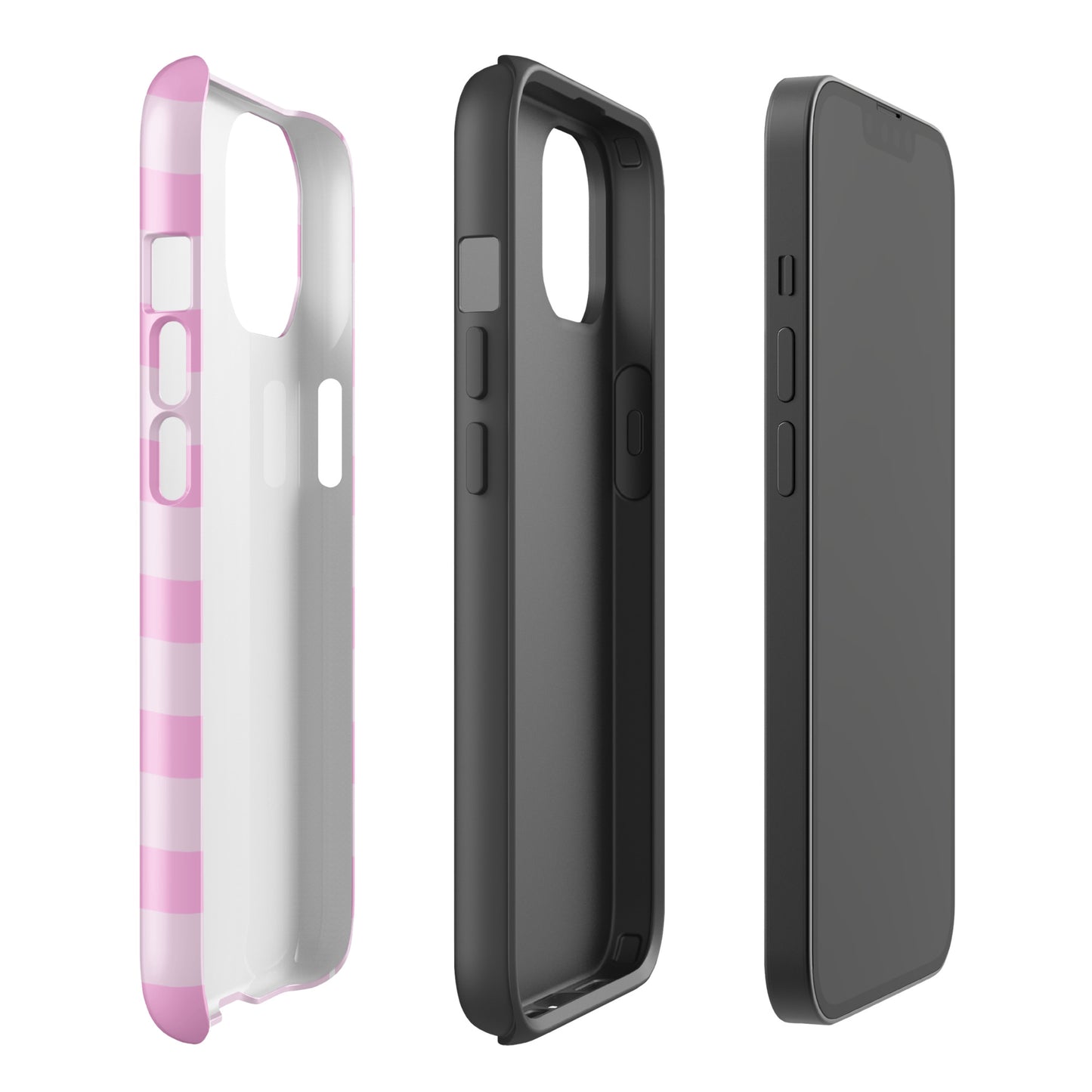 Pink Striped Phone Case - kasebby