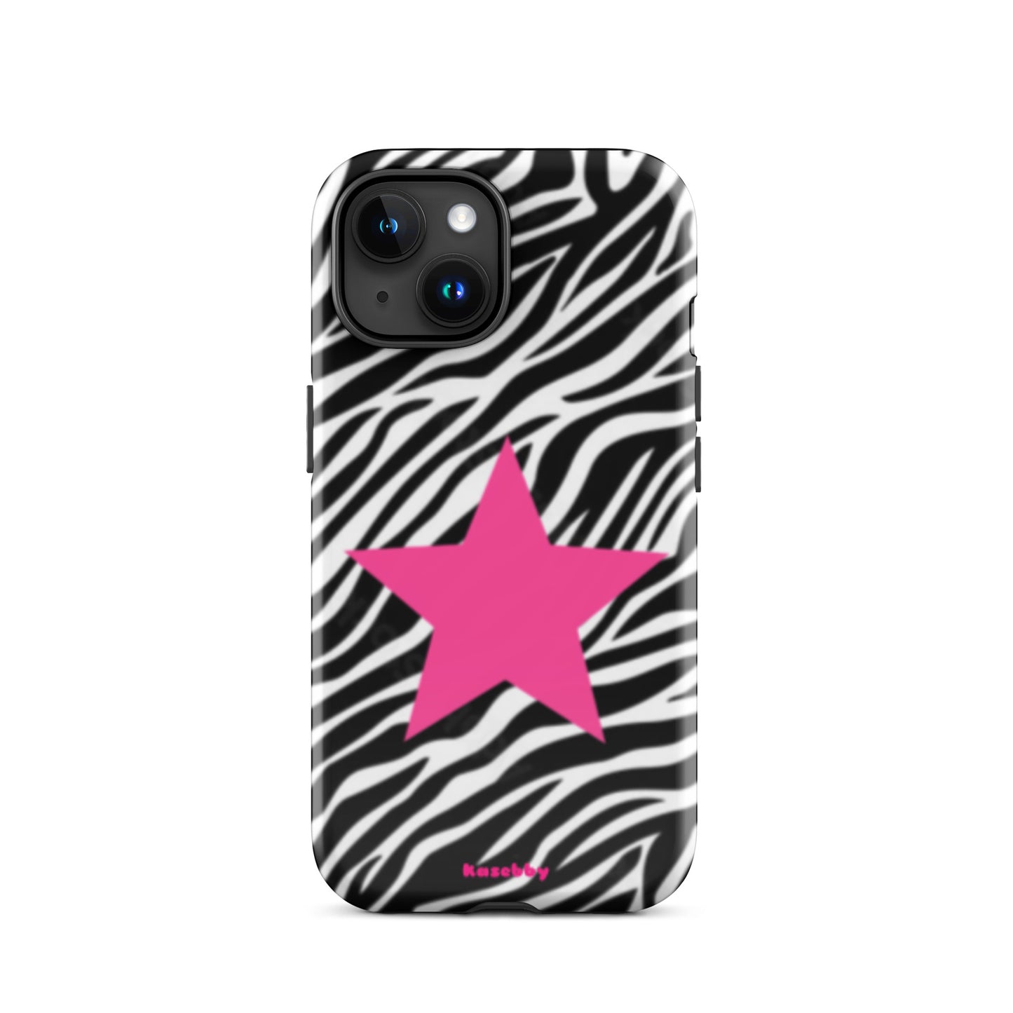 Zebra Print 2000s McBling Aesthetic Phone Case – Trendy Protective iPhone Cover