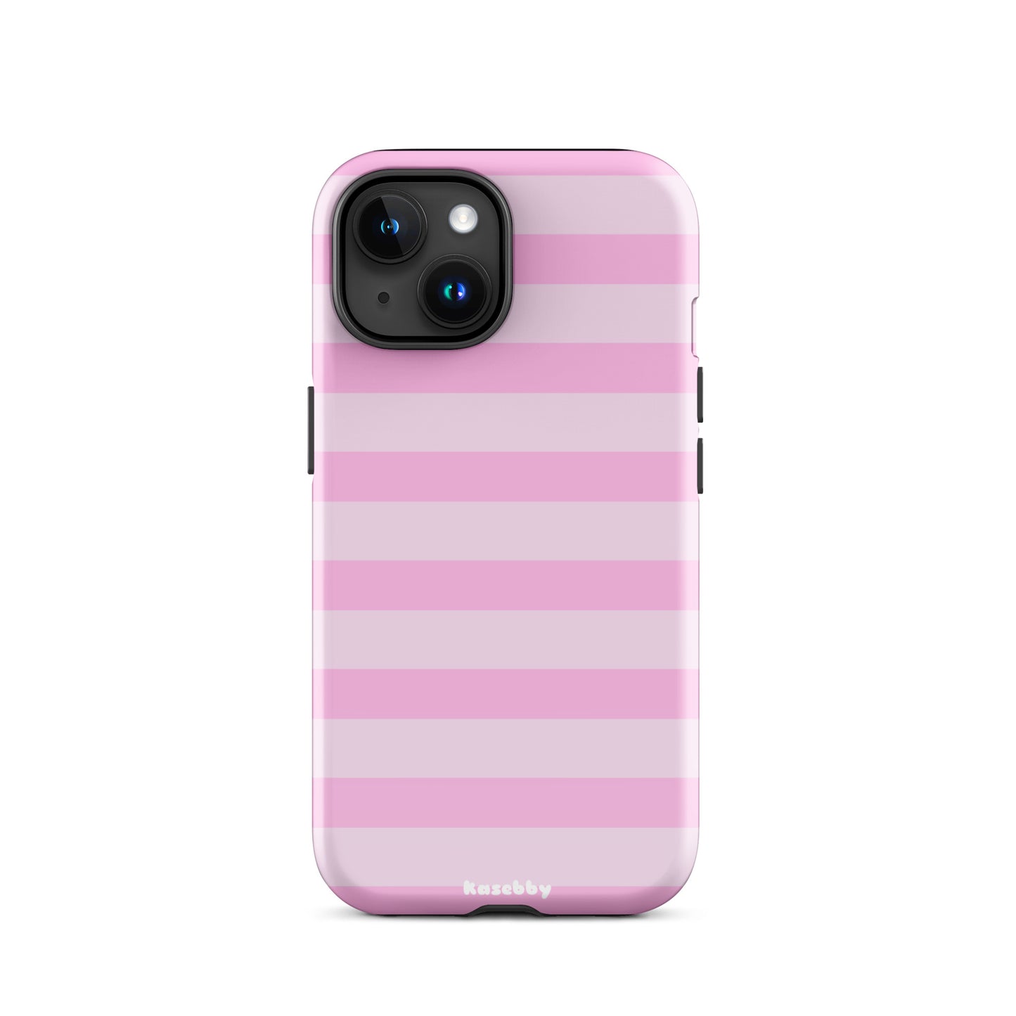 Pink Striped Phone Case - kasebby