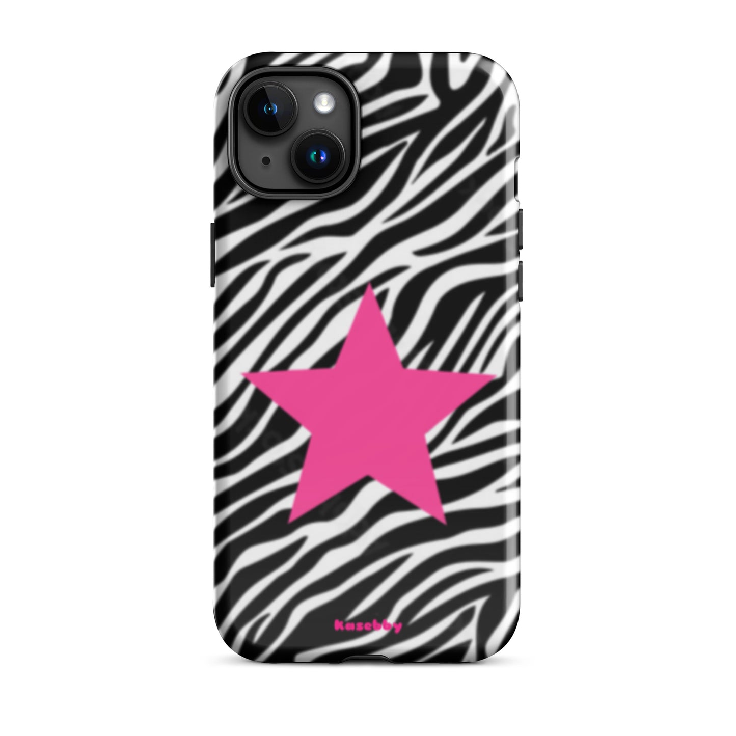 Zebra Print 2000s McBling Aesthetic Phone Case – Trendy Protective iPhone Cover