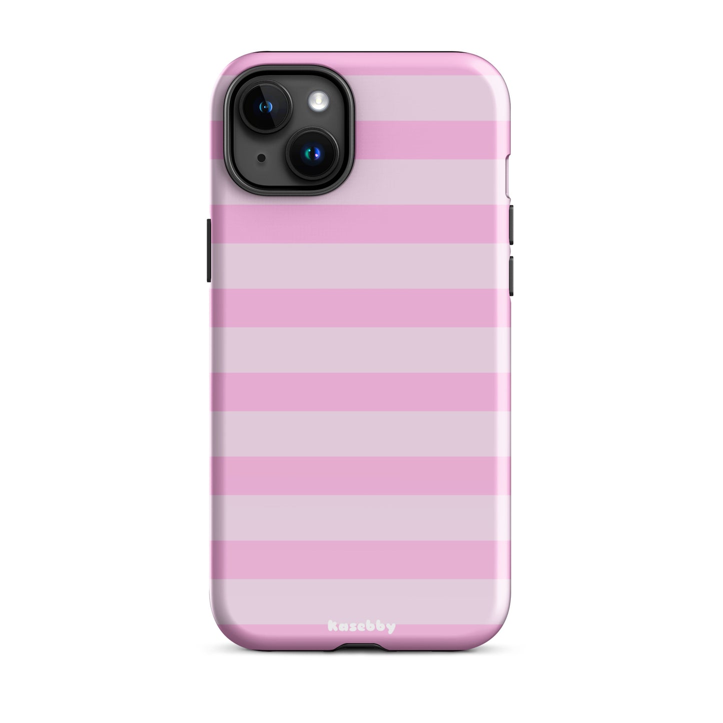 Pink Striped Phone Case - kasebby