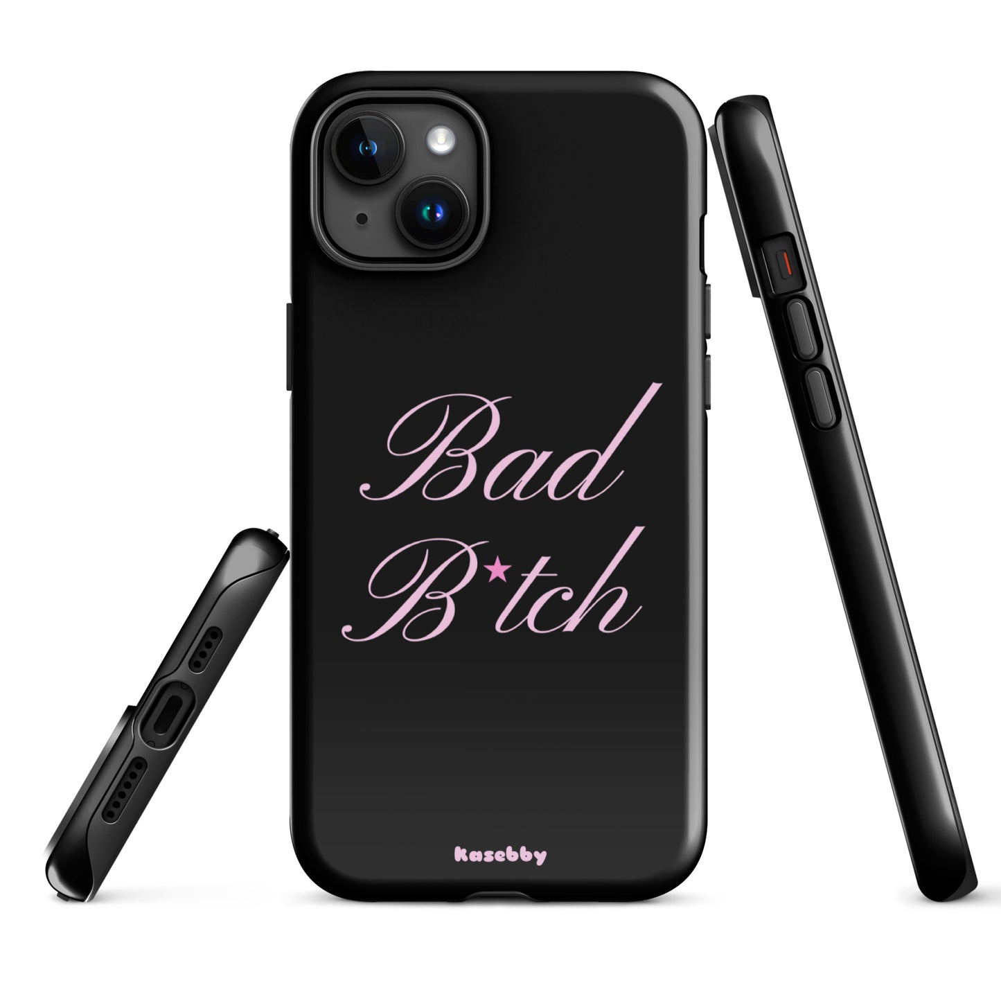 Pink and Black Baddie Phone Case - kasebby