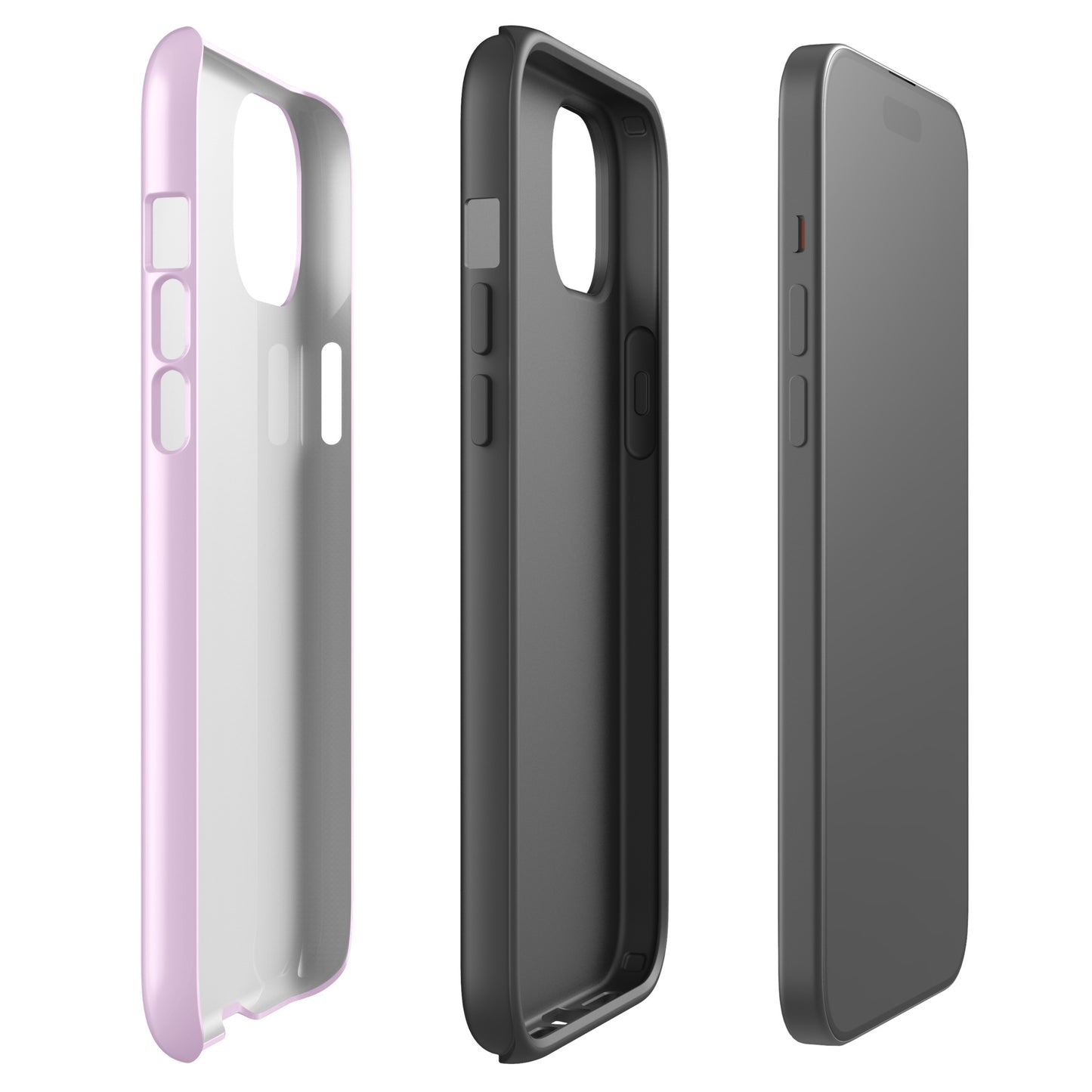 Pink Heart Phone Case – Dual Layer TPU + Polycarbonate Shockproof