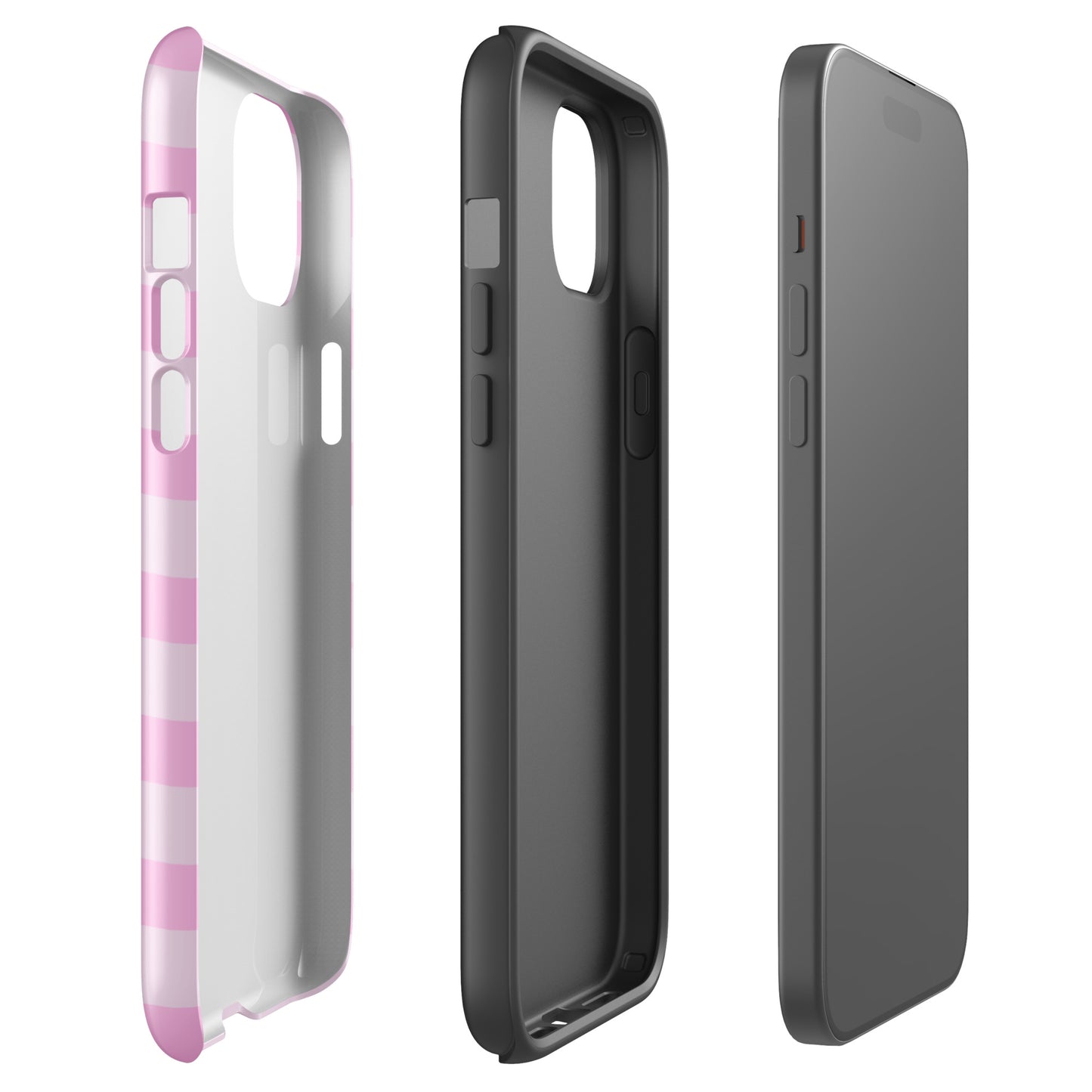 Pink Striped Phone Case - kasebby