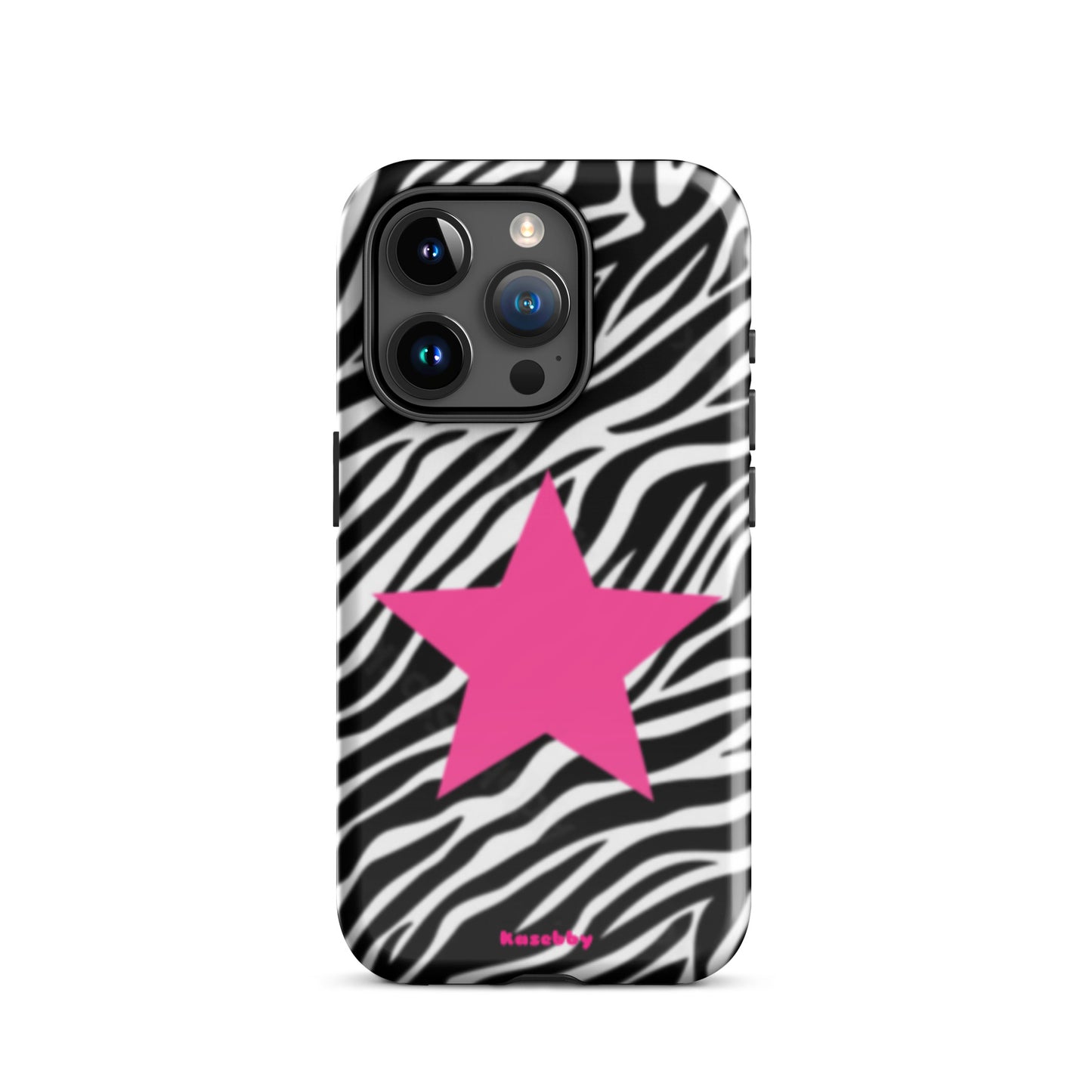 Zebra Print 2000s McBling Aesthetic Phone Case – Trendy Protective iPhone Cover