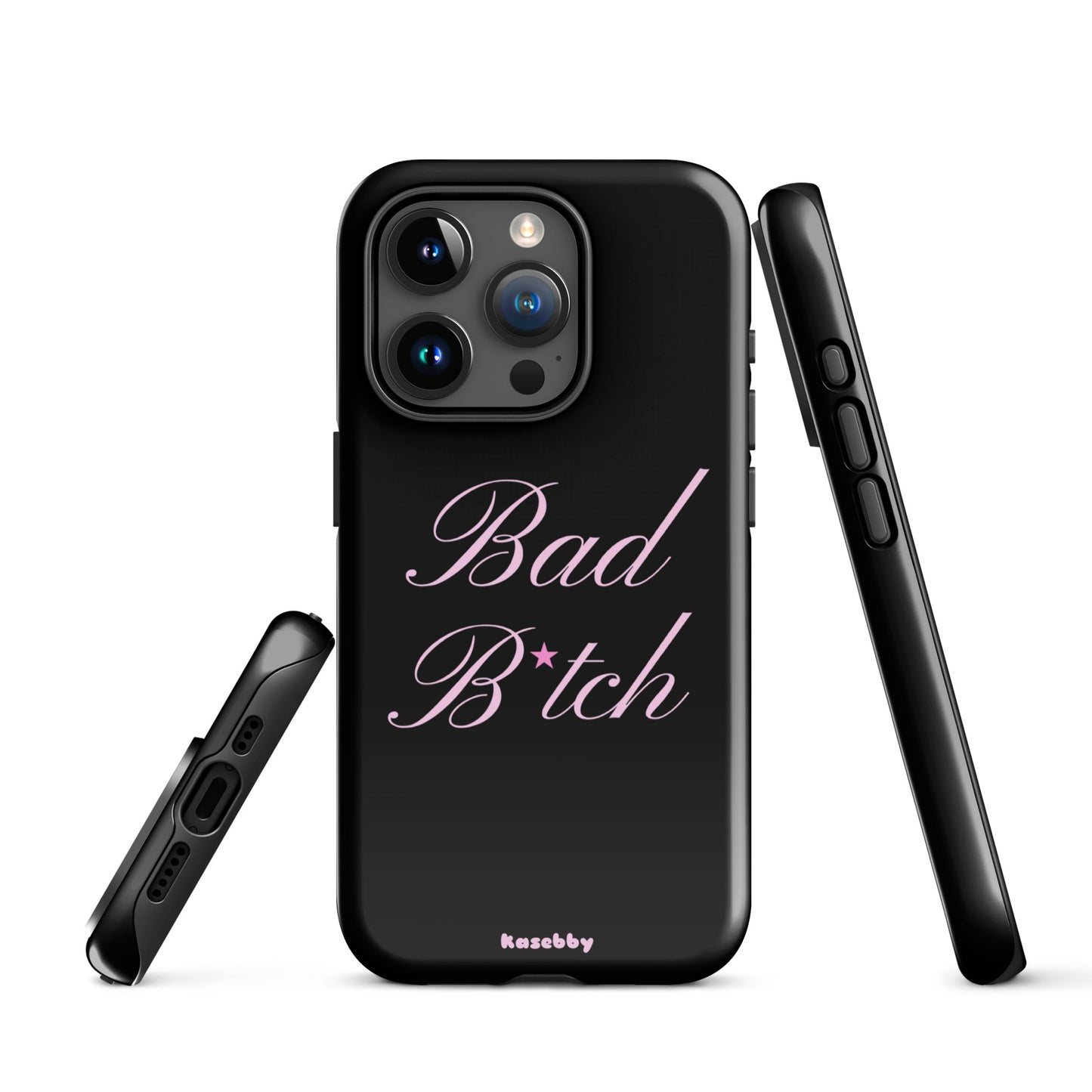 Pink and Black Baddie Phone Case - kasebby