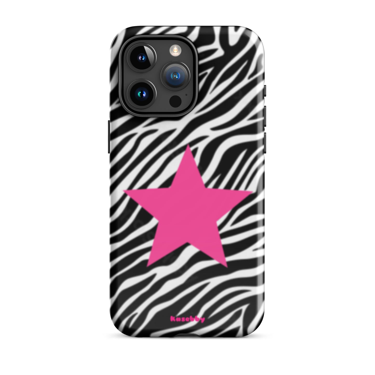 Zebra Print 2000s McBling Aesthetic Phone Case – Trendy Protective iPhone Cover