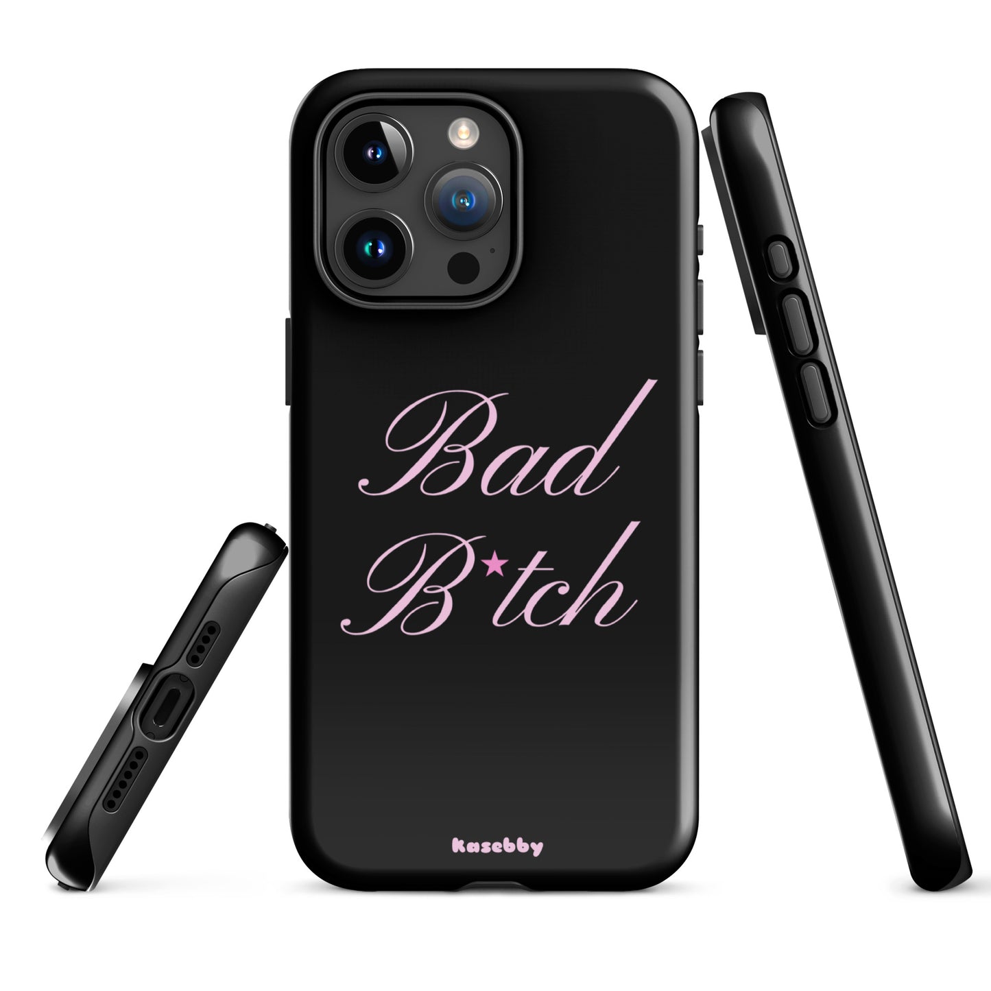 Pink and Black Baddie Phone Case - kasebby