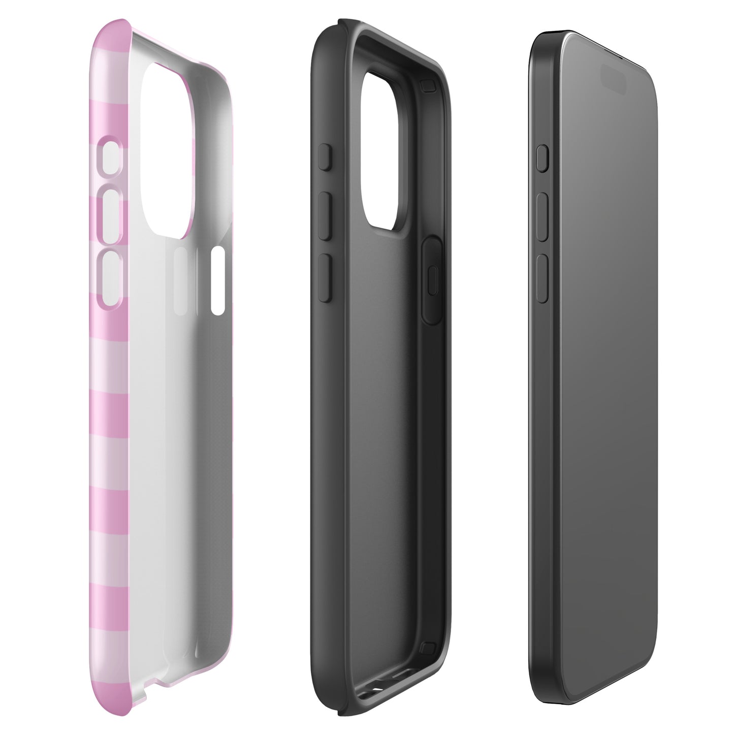 Pink Striped Phone Case - kasebby