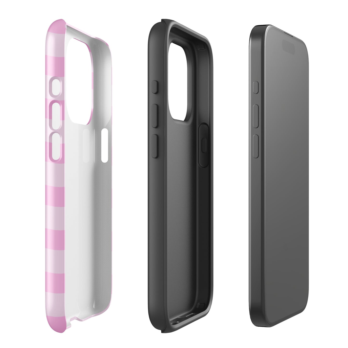 Pink Striped Phone Case - kasebby