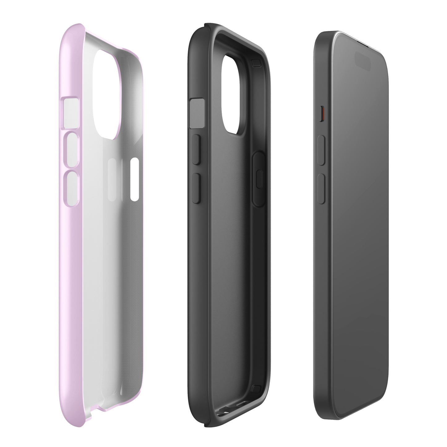 Pink Heart Phone Case – Dual Layer TPU + Polycarbonate Shockproof
