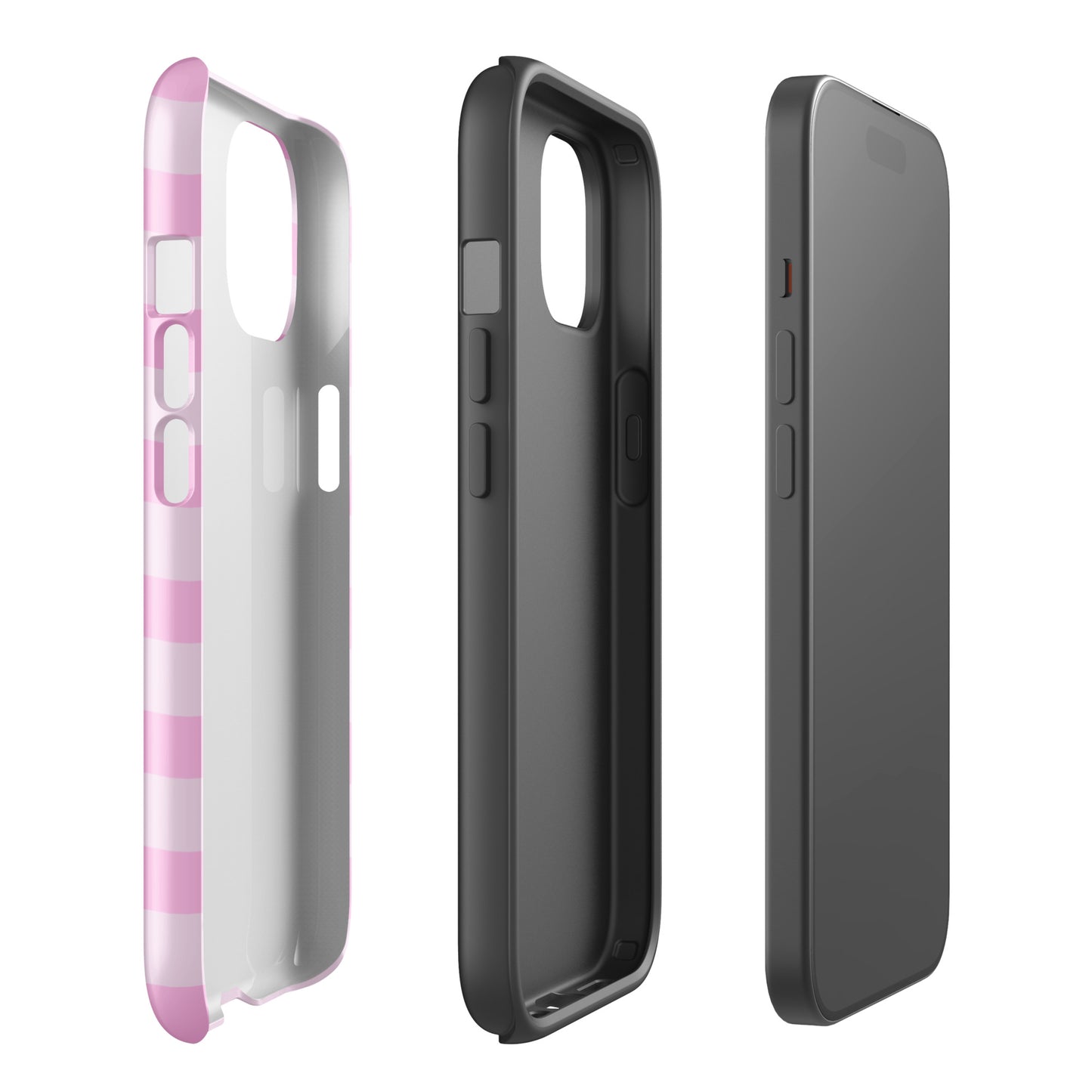 Pink Striped Phone Case - kasebby
