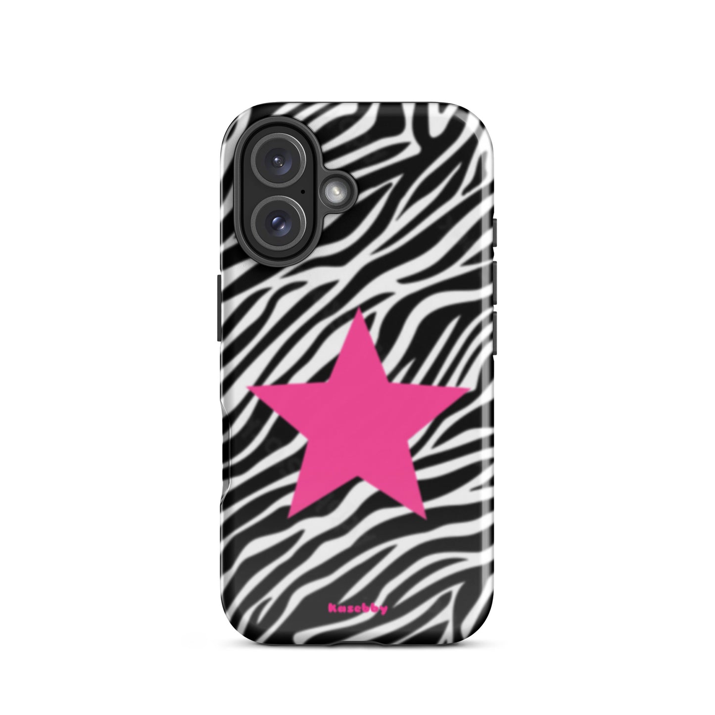Zebra Print 2000s McBling Aesthetic Phone Case – Trendy Protective iPhone Cover