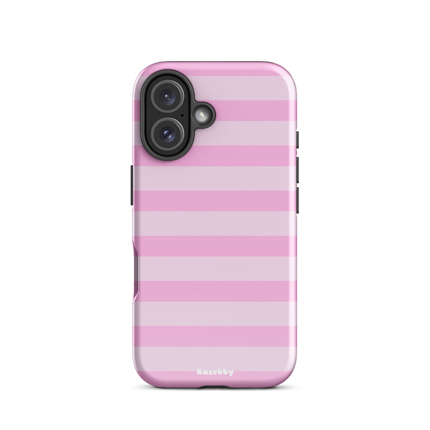 Pink Striped Phone Case - kasebby