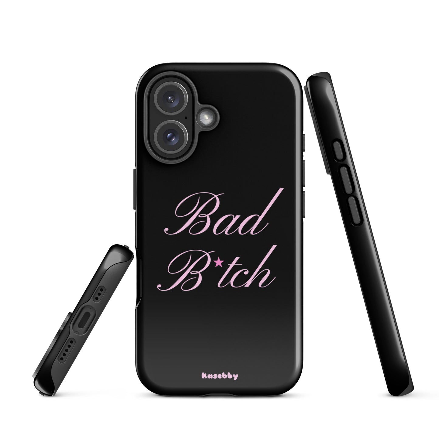 Pink and Black Baddie Phone Case - kasebby